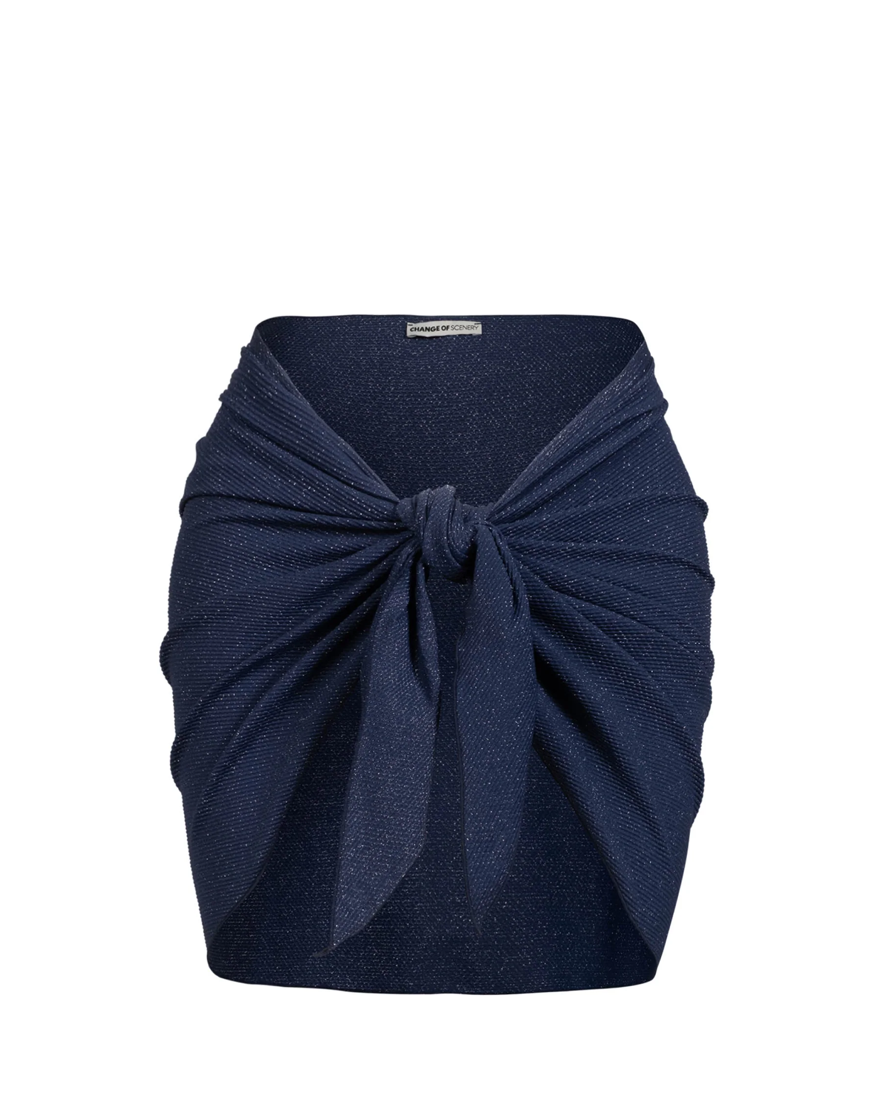 Liv Sarong In Marine Blue Metallic - Mycitystee