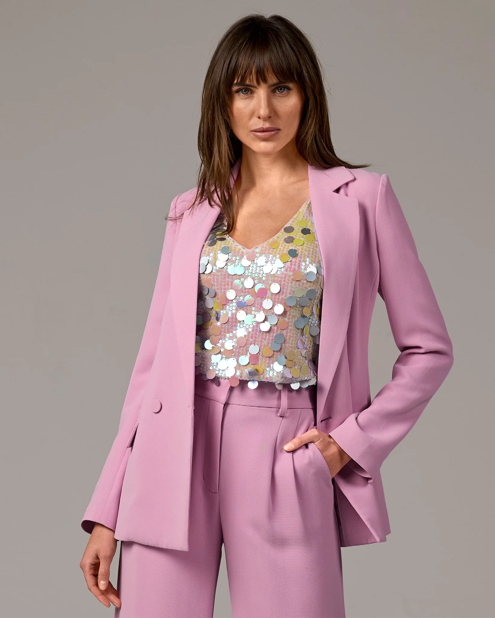 Effortless Drape Blazer Pink Lavender - Mycitystee