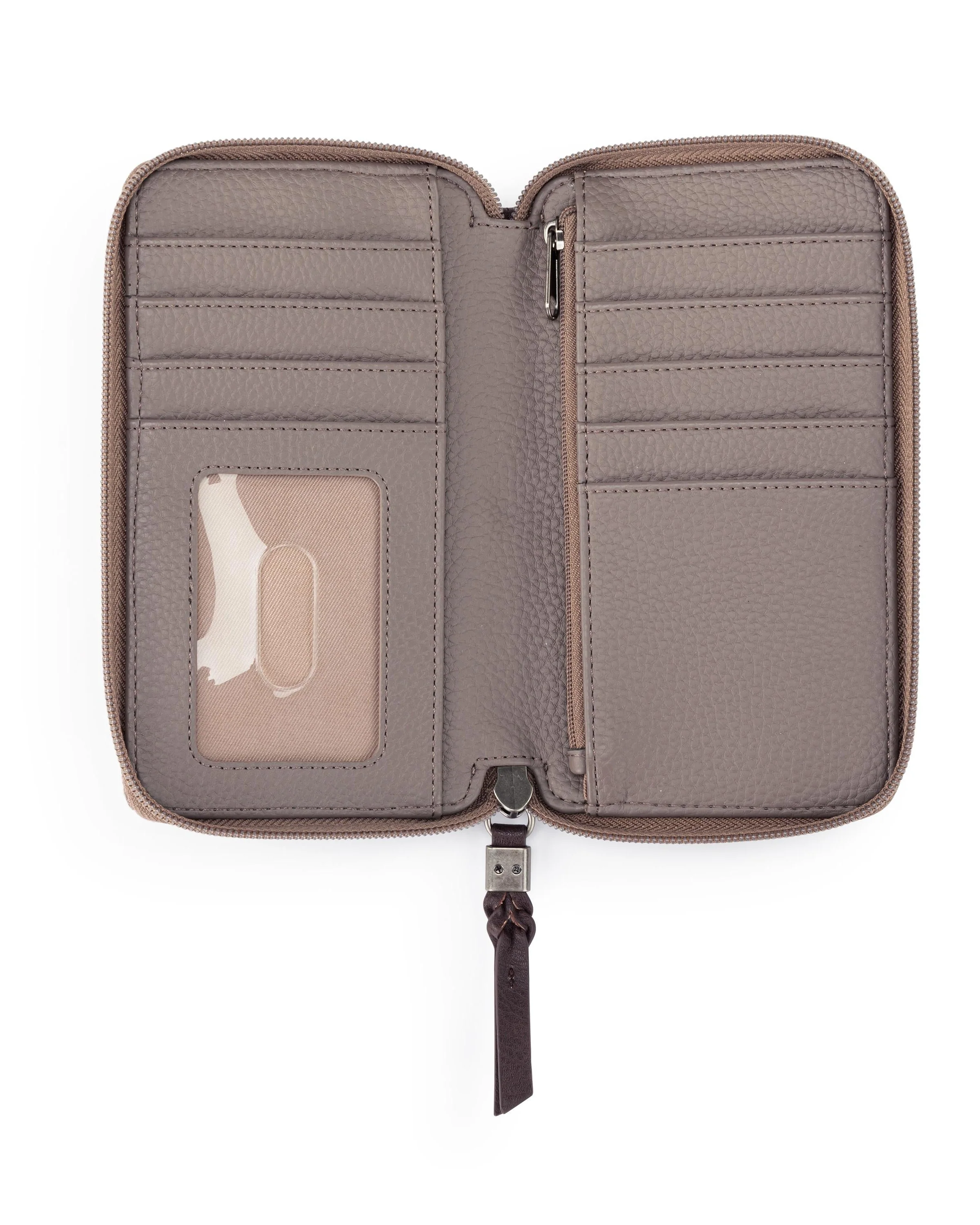 Silverlake Smartphone Wallet - Leather - Mushroom Suede - Mycitystee