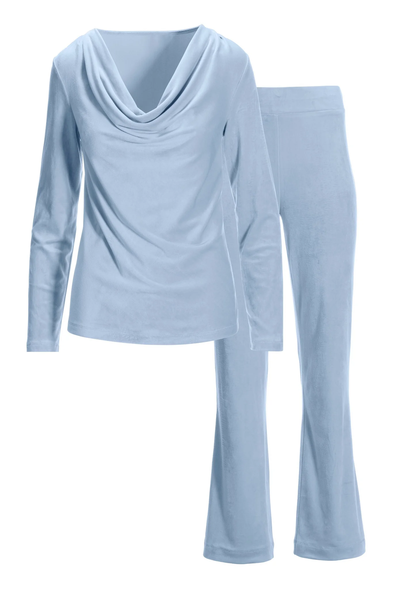 Velour Cowl Neck Set Kentucky Blue - Mycitystee