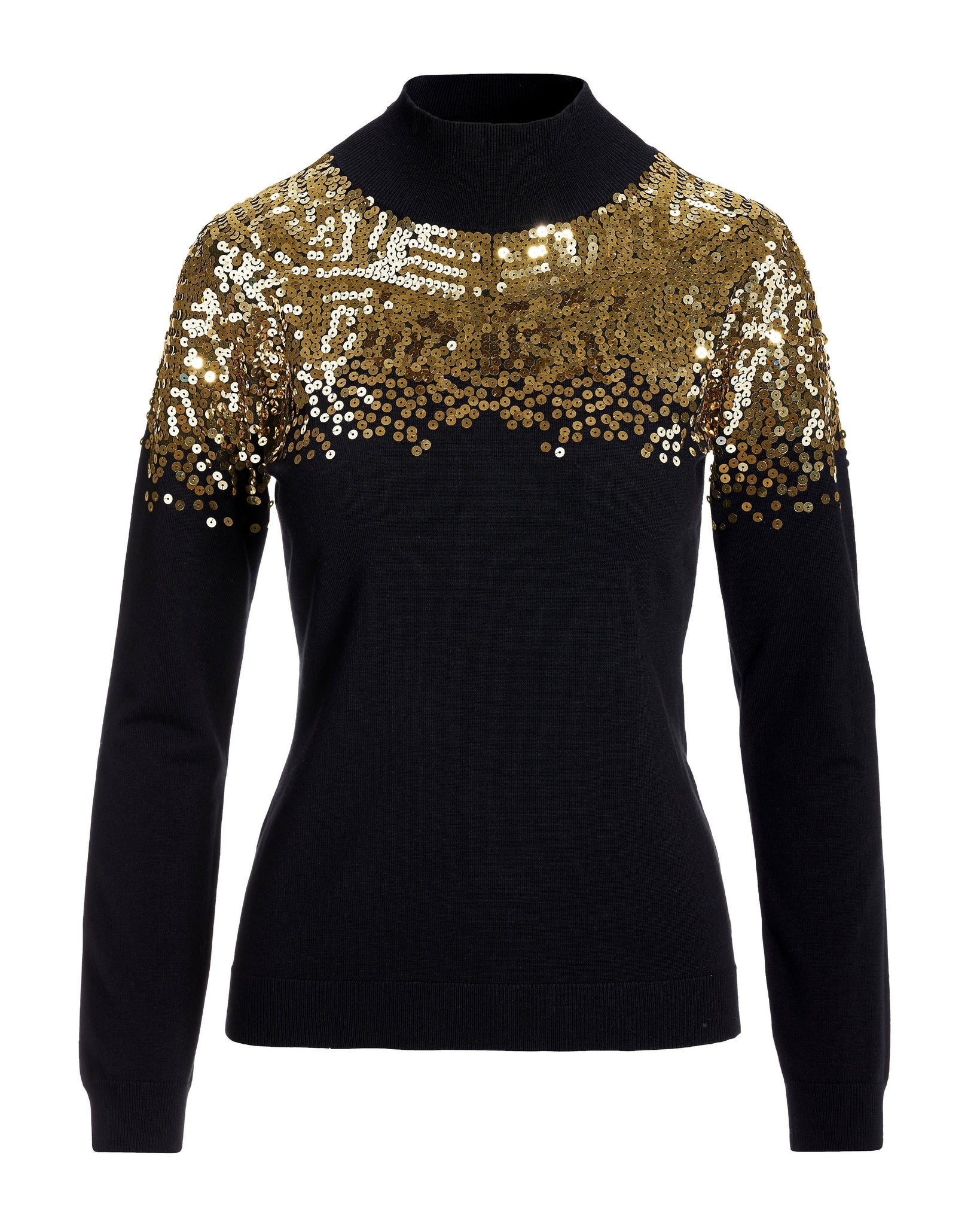 Sequin Sweater Black/Gold - Mycitystee