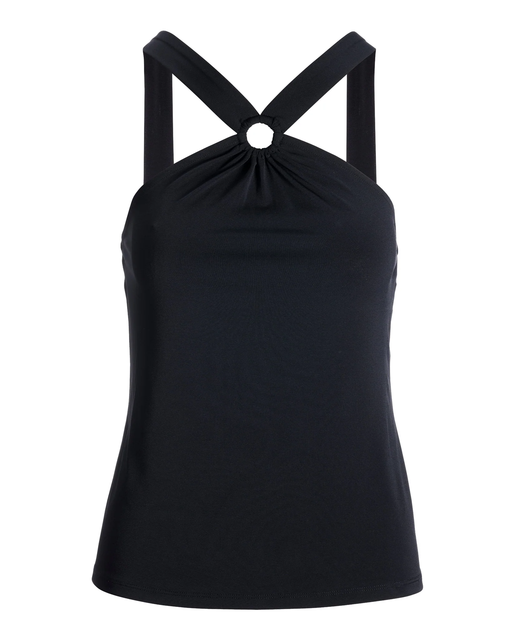 Ring Detail Tank Top Black - Mycitystee