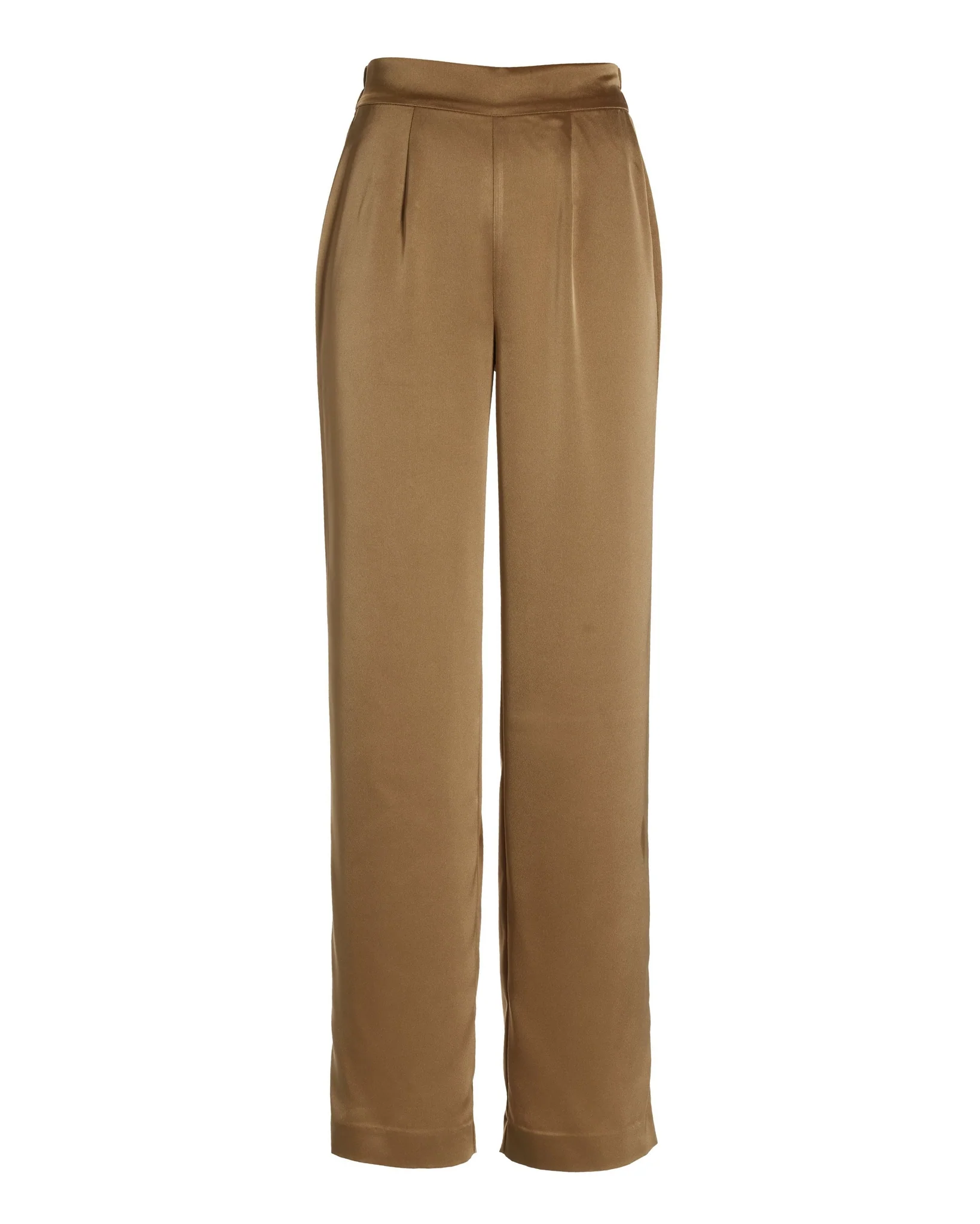 Malibu Satin Wide Leg Trouser Pant Champagne - Mycitystee