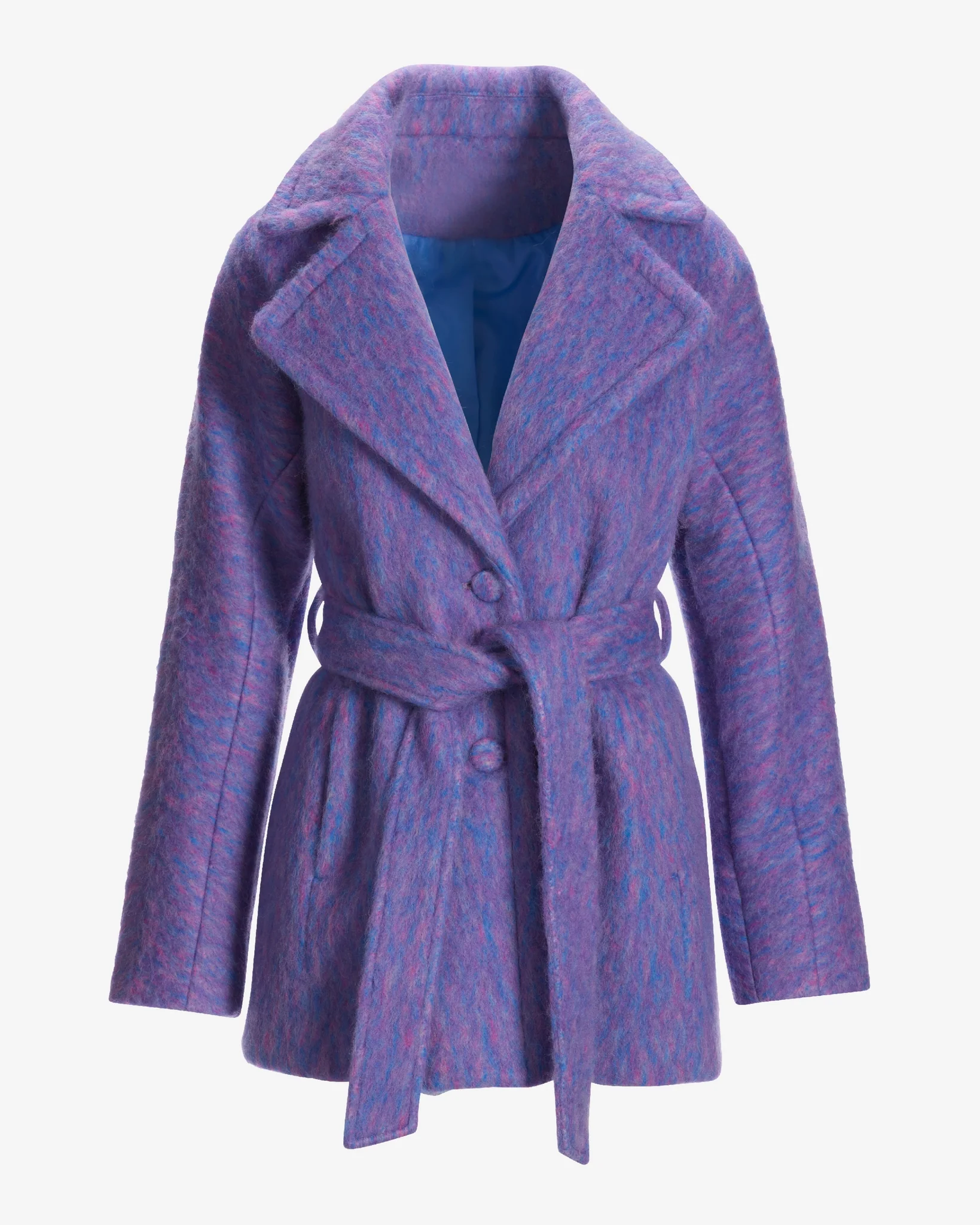 Multi Color Tie Waist Coat Pink/Blue - Mycitystee