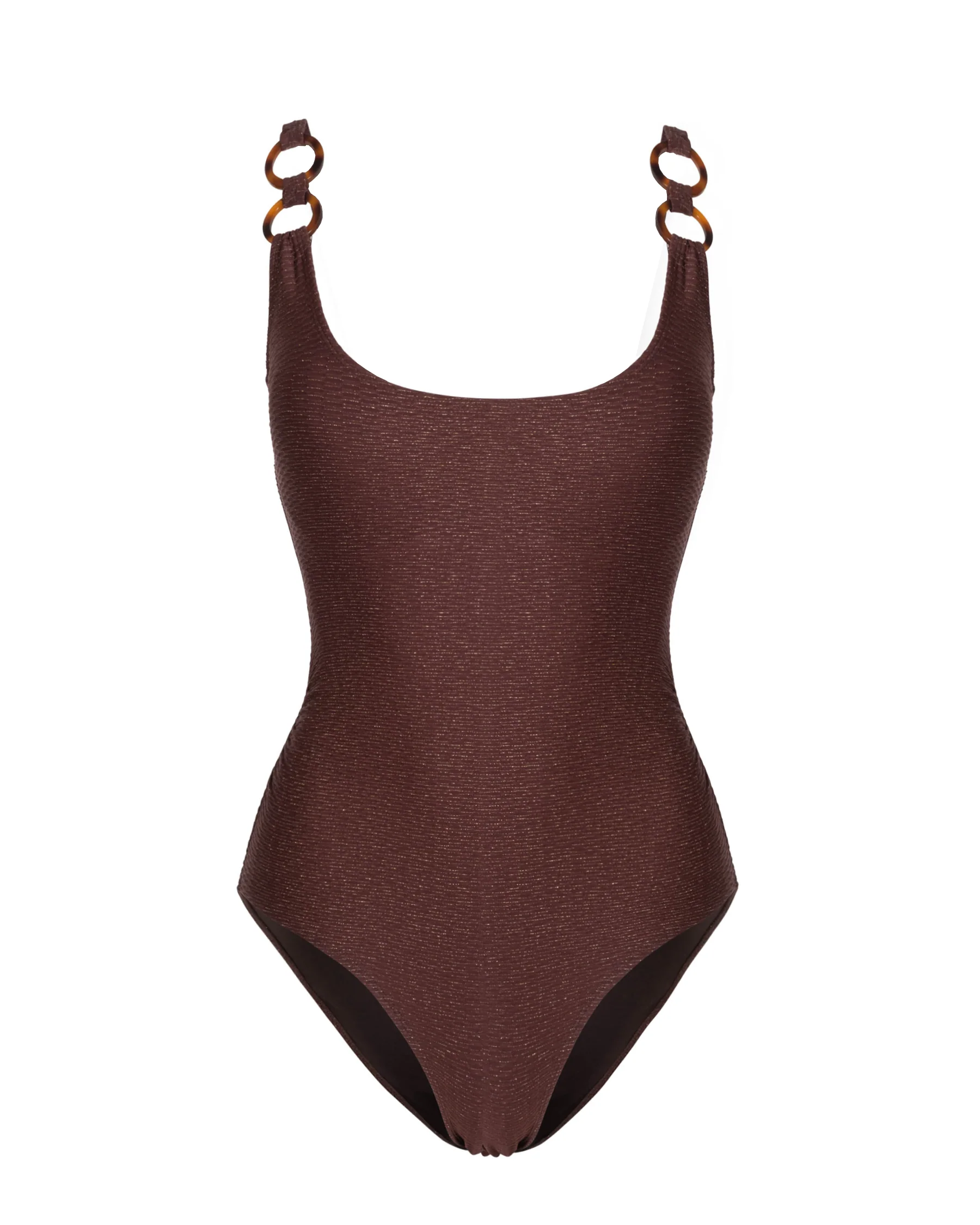 Chloe Tank One Piece In Cacao Metallic - Mycitystee