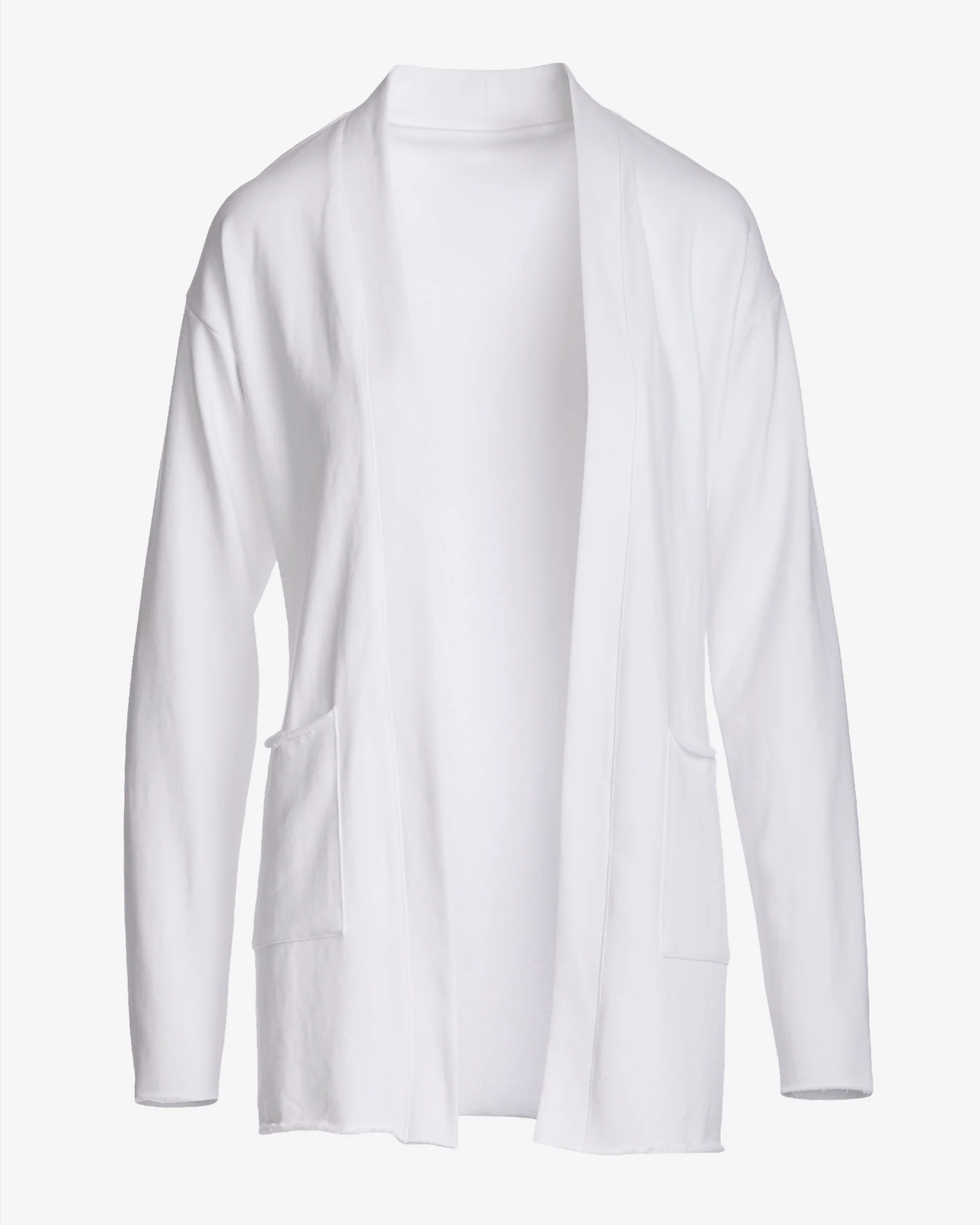 Cotton Comfort Pocket Cardigan White - Mycitystee