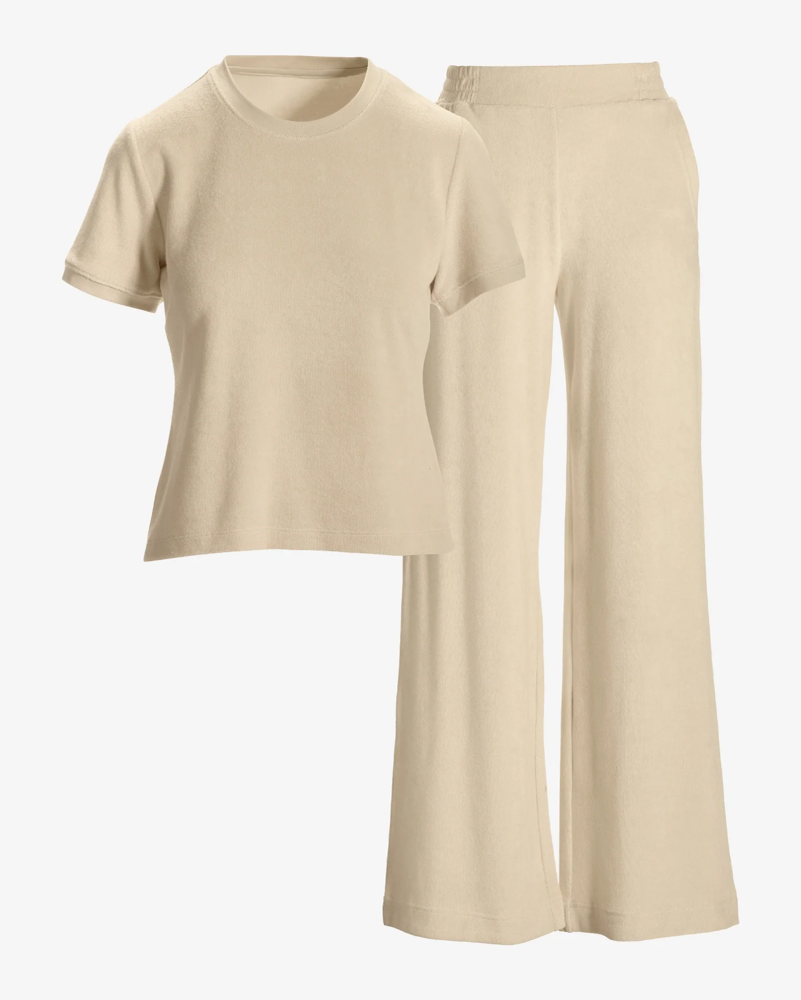 Beach Terry T-Shirt Sport Set Sandshell - Mycitystee