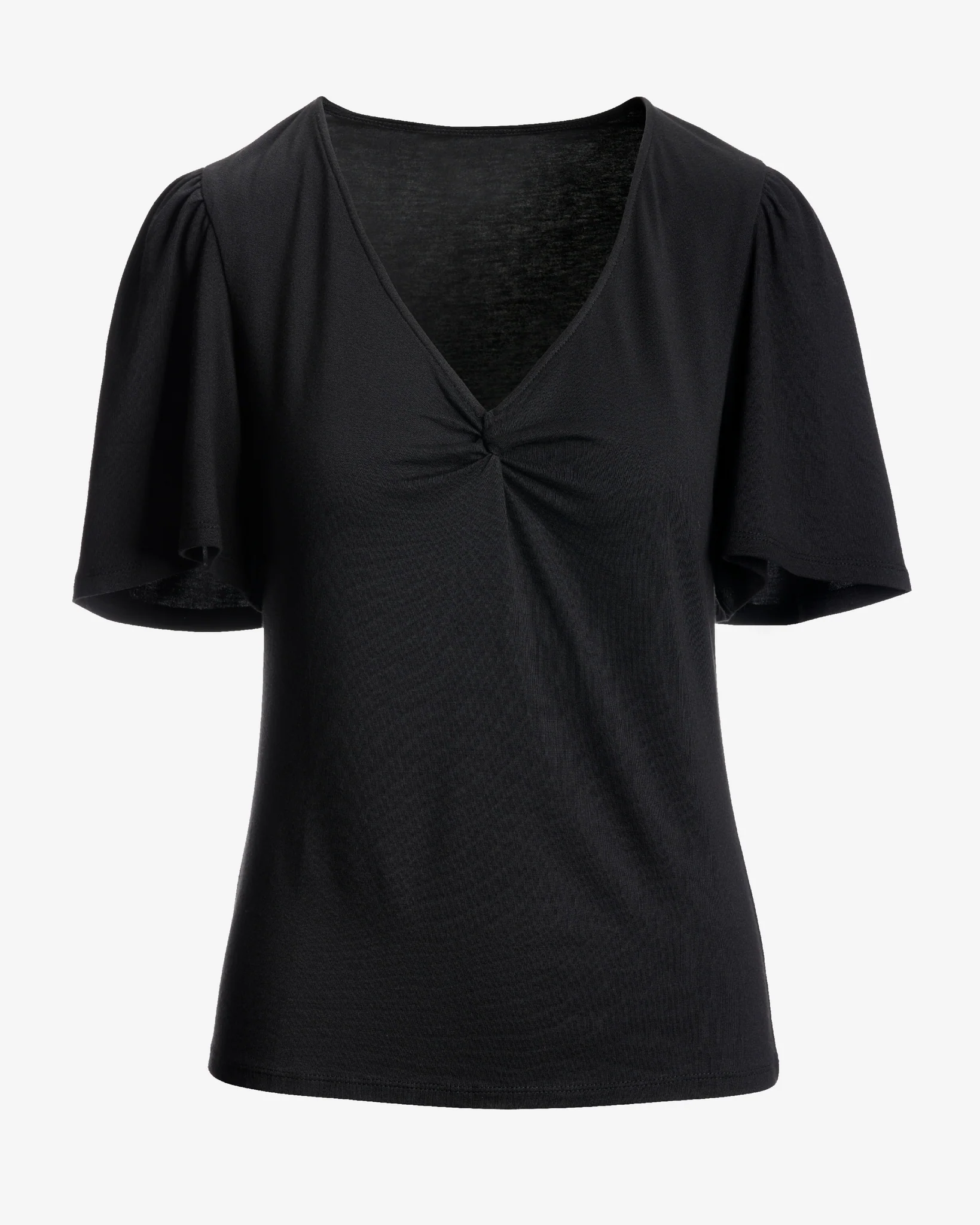 Short Sleeve Knot Tee Black - Mycitystee