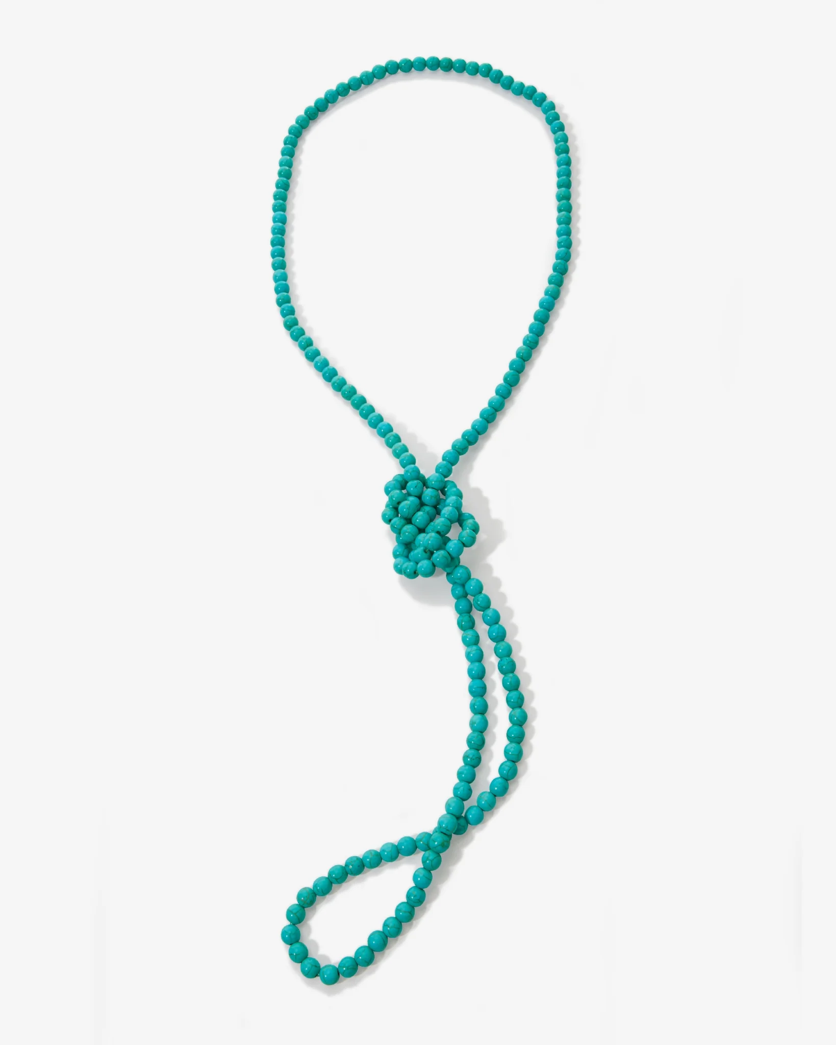 Long Layered Stone Necklace Turquoise - Mycitystee
