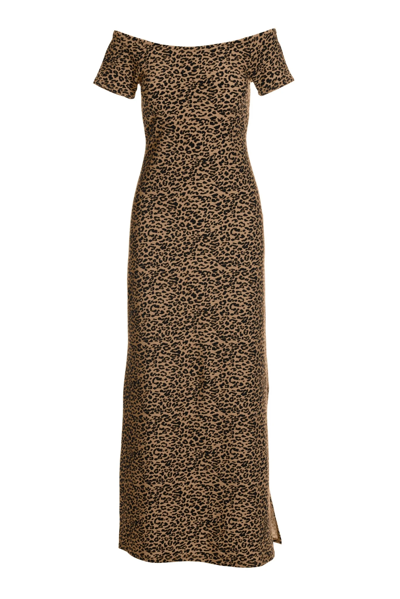 Animal OTS Maxi Dress Tan - Mycitystee