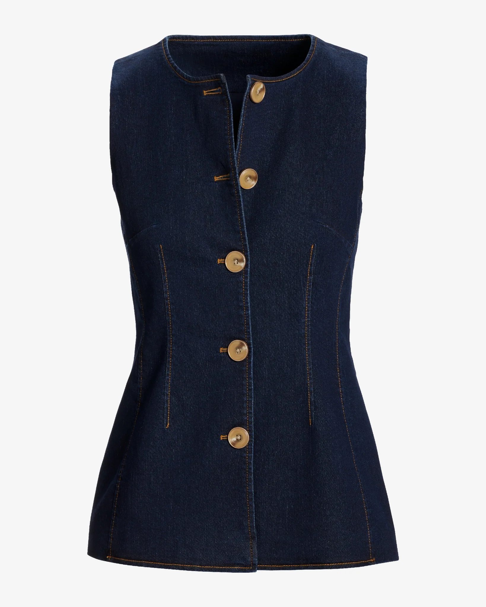 Rinse Tailored Denim Vest Rinse - Mycitystee