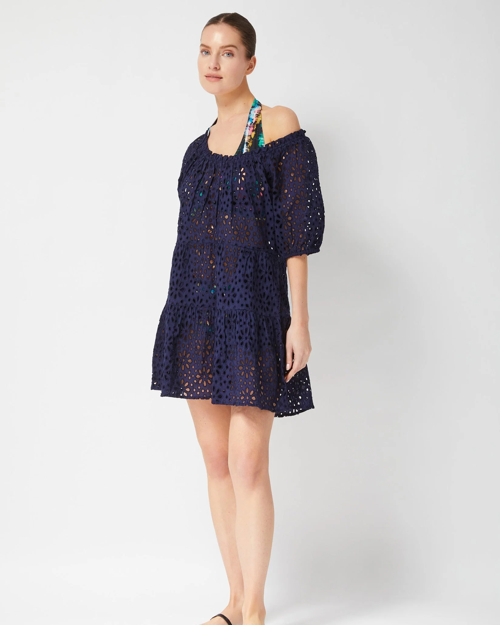 Kelly Dress Navy Seaside Eyelet - Mycitystee