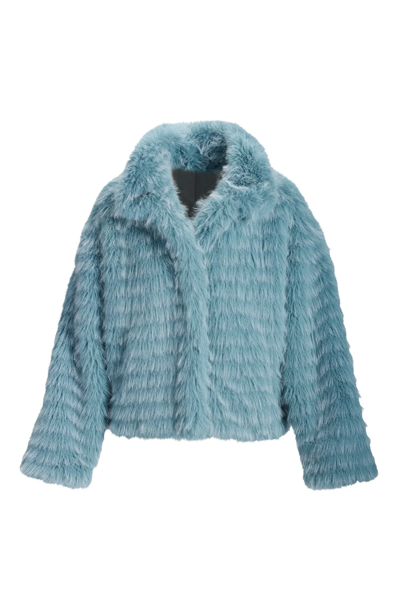 Faux-Fur Blue Ice Jacket Blue Ice - Mycitystee