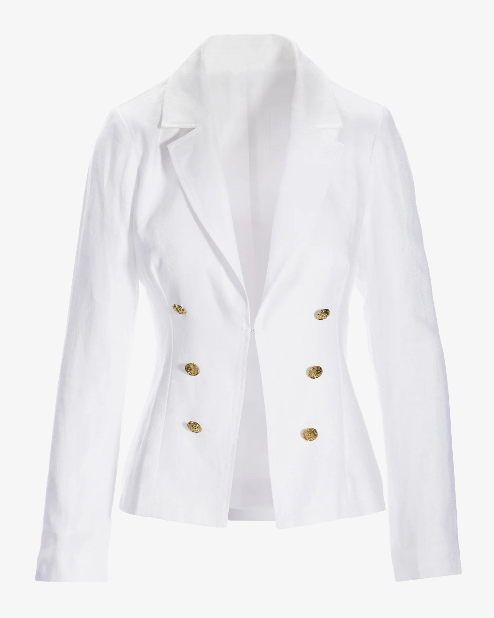 Polished Linen Blazer White - Mycitystee