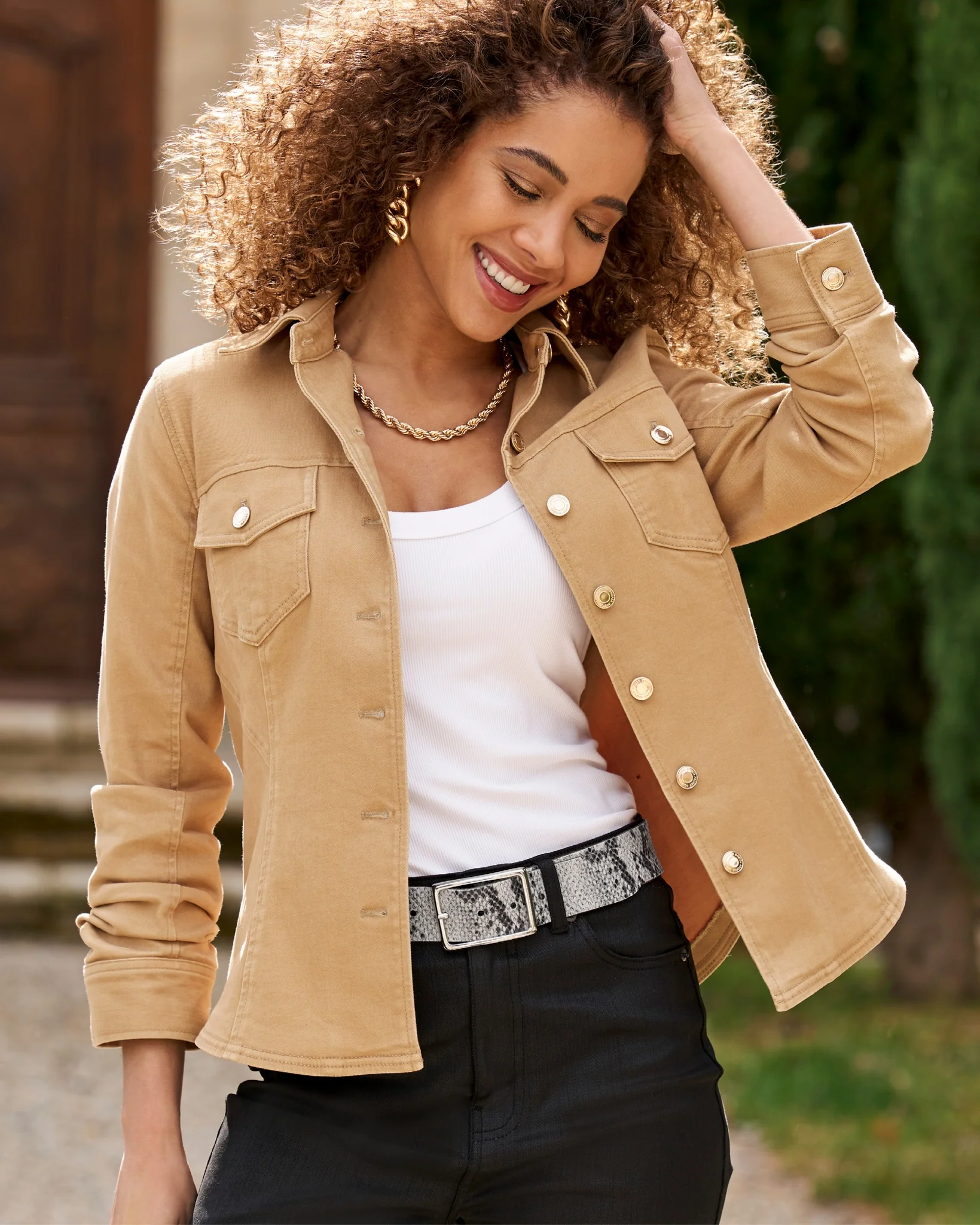 Modern Classic Leather Snakeskin Belt Natural Snake - Mycitystee