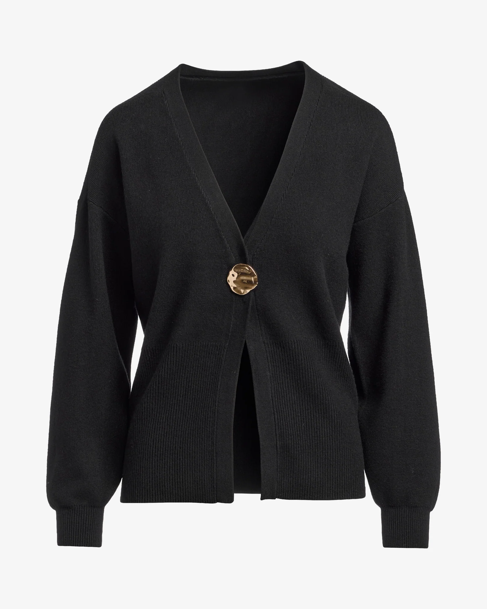 Single Button Cardigan Black - Mycitystee