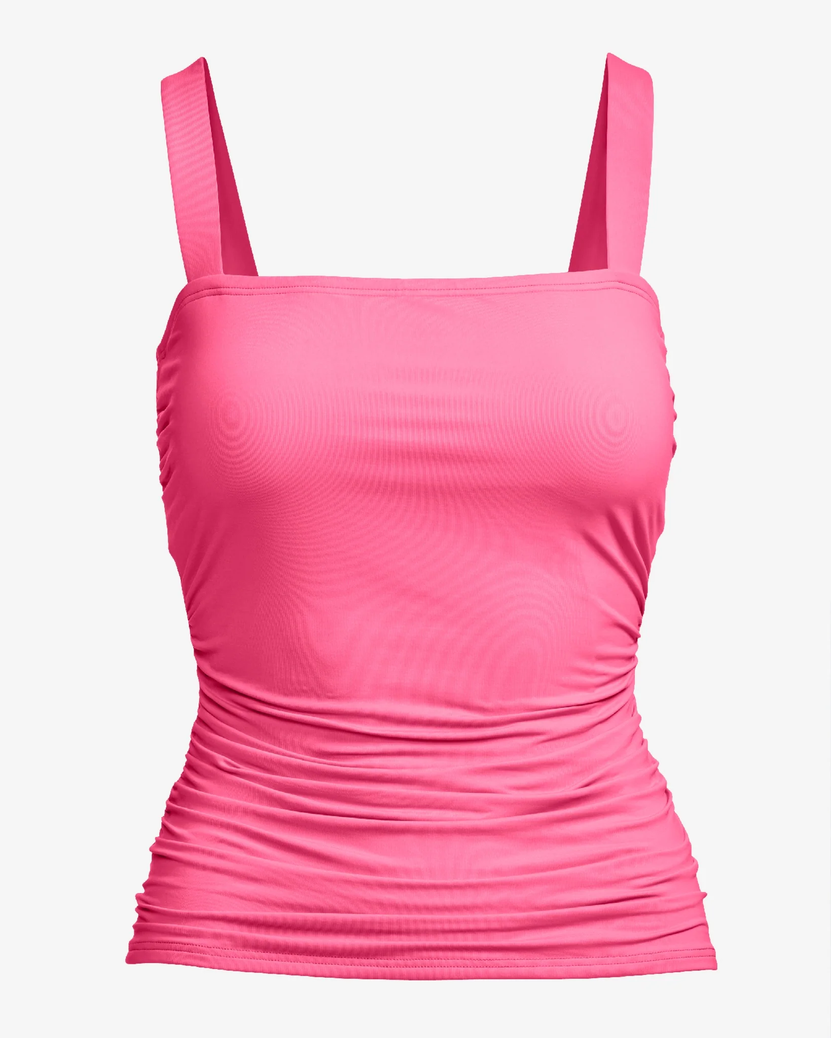 Swim Sense Square-Neck Tankini Top Azalea Pink - Mycitystee