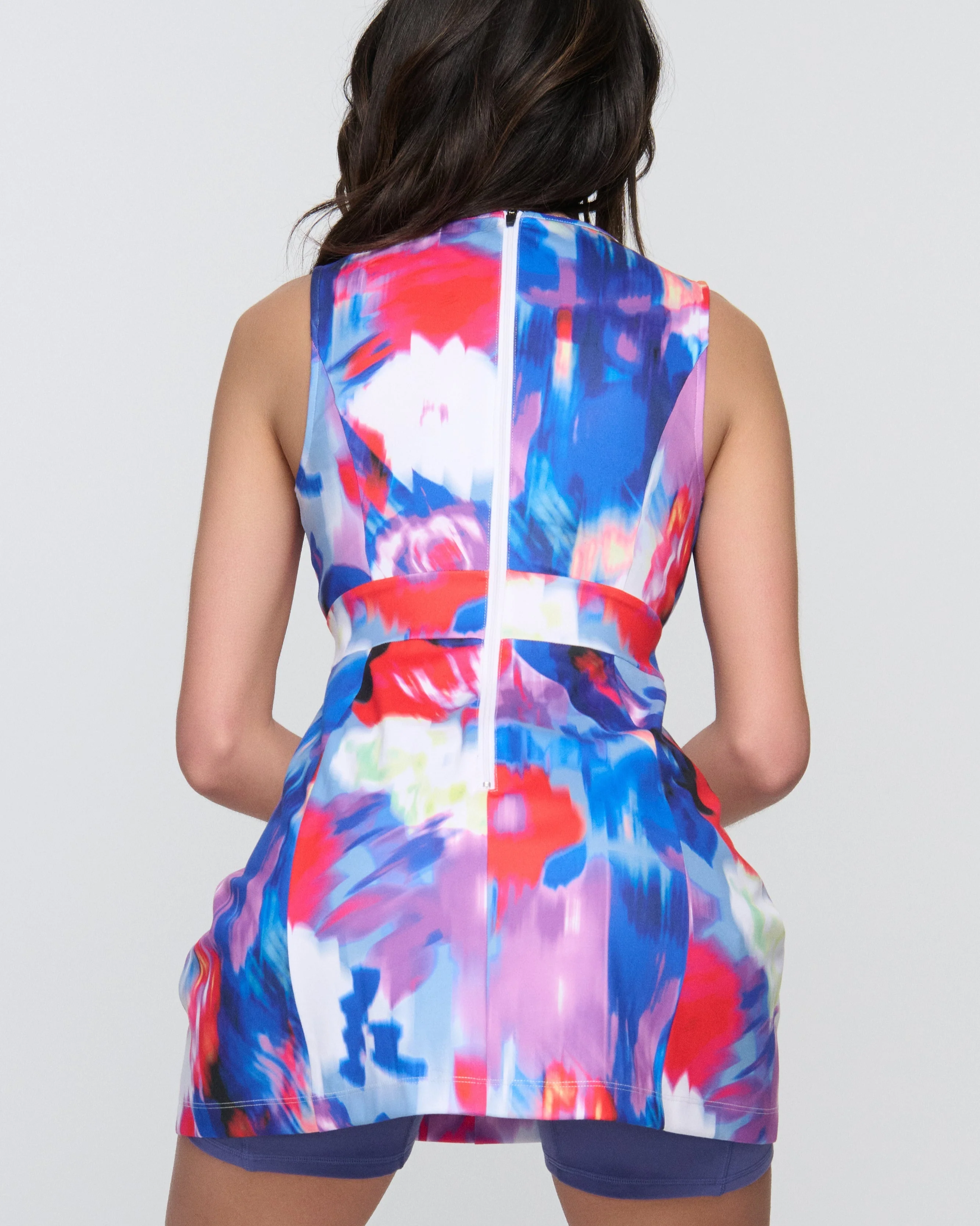 Vivi Deep V Pickleball Dress  C Sleek Court Dress with Shorts - Mycitystee