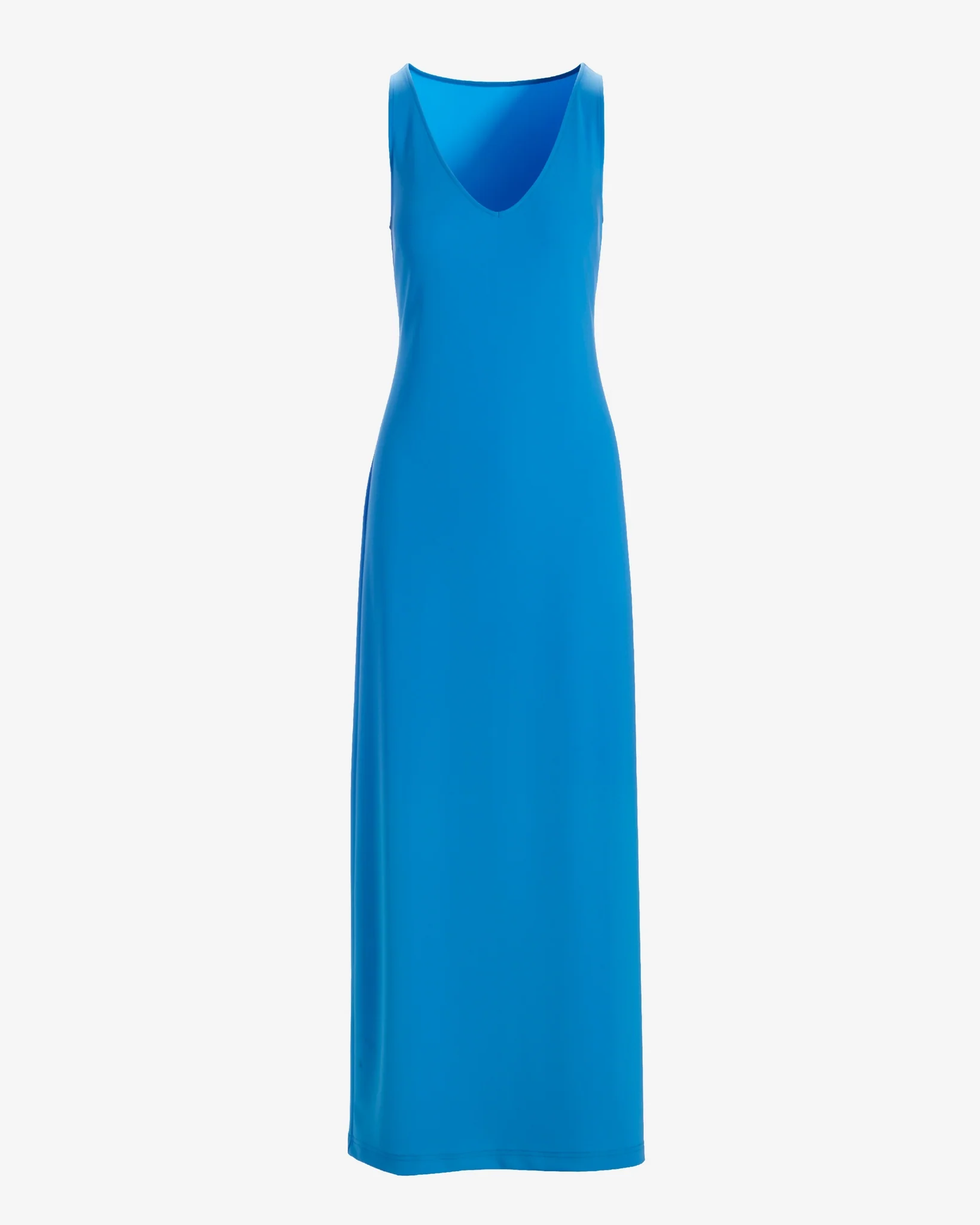 Beyond Travel Sleeveless V Neck Maxi Dress Malibu Blue - Mycitystee