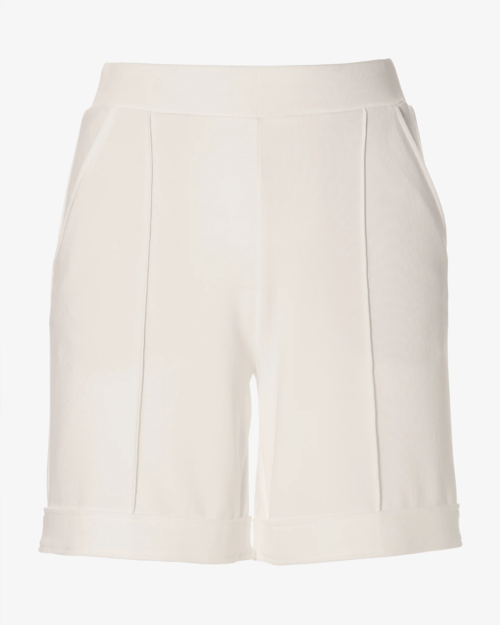 Beyond Travel 7 Inch Cuffed Trouser Shorts Ivory Coast - Mycitystee