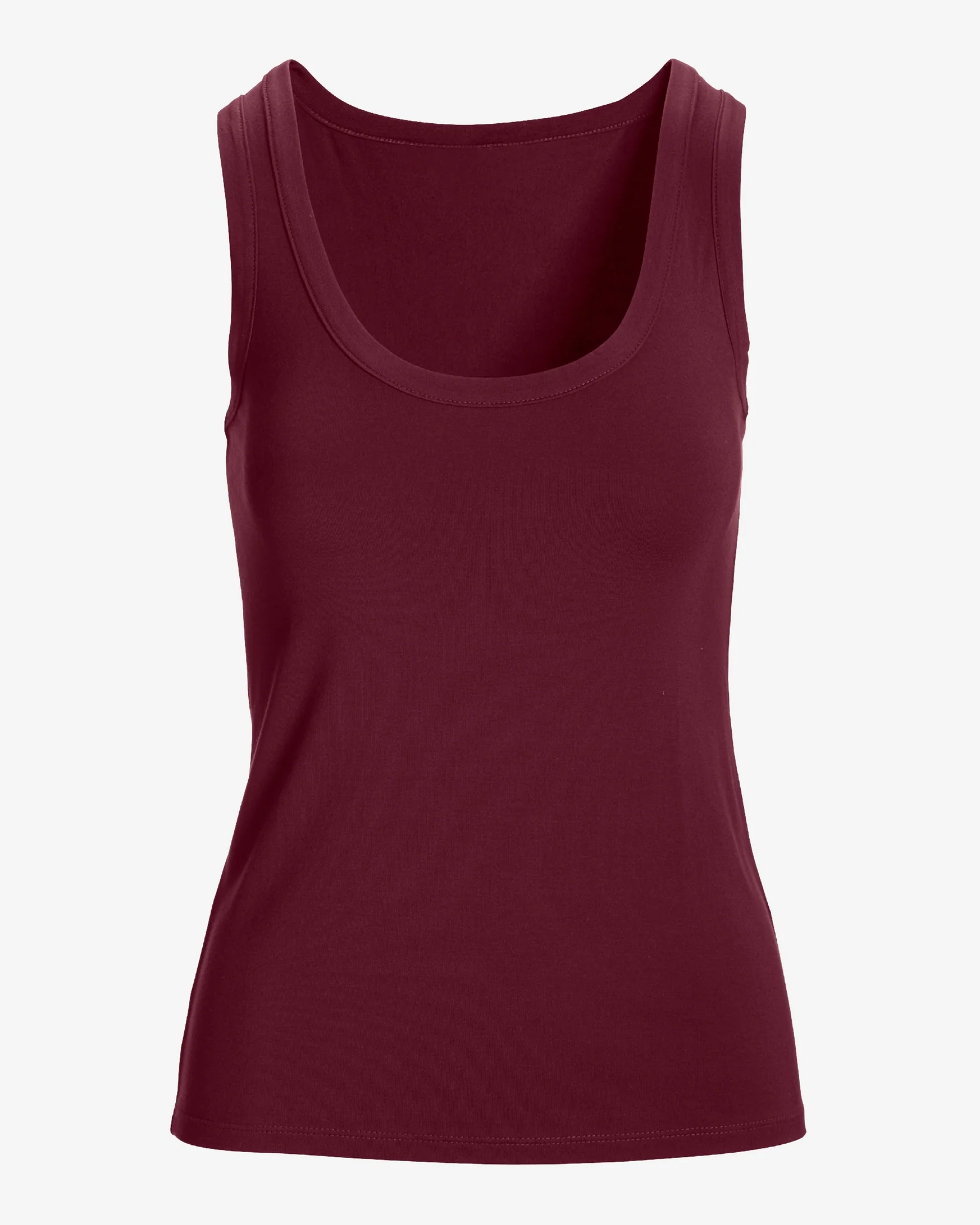 So Effortless Scoop-Neck Tank Top Black Cherry - Mycitystee