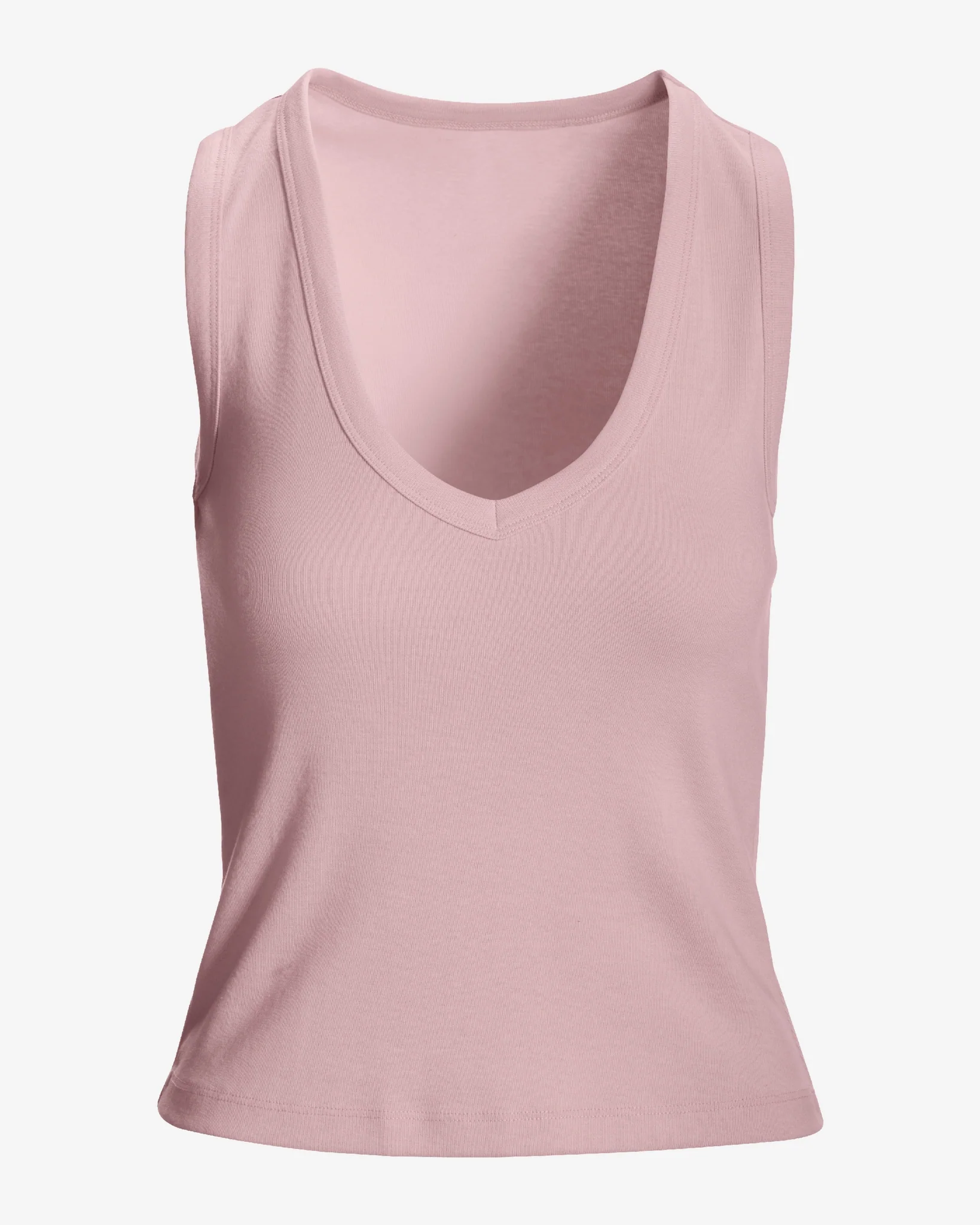 Cotton V-Neck Tank Top Light Pink - Mycitystee
