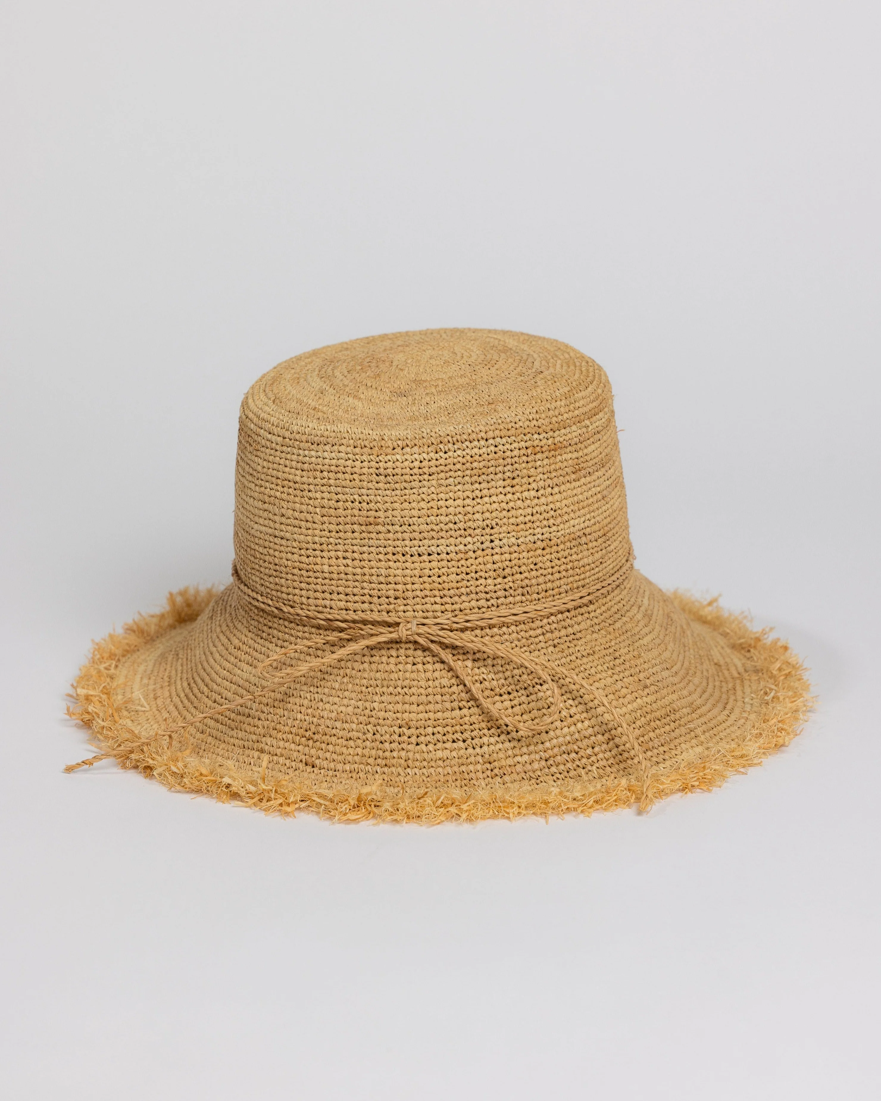 Packable Raffia Bucket Hat - Mycitystee