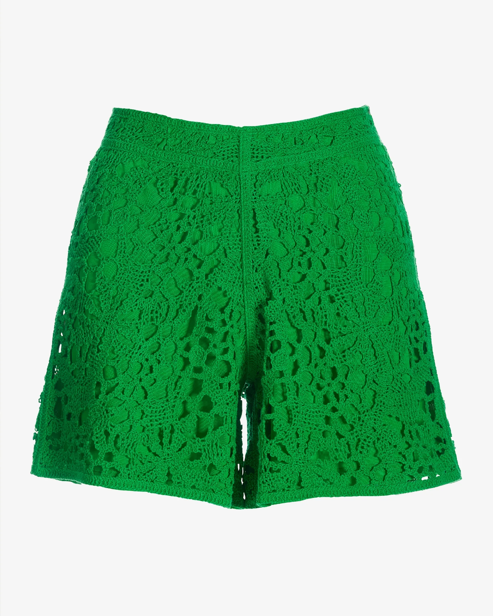 Crochet Pull On Short Fern Green - Mycitystee