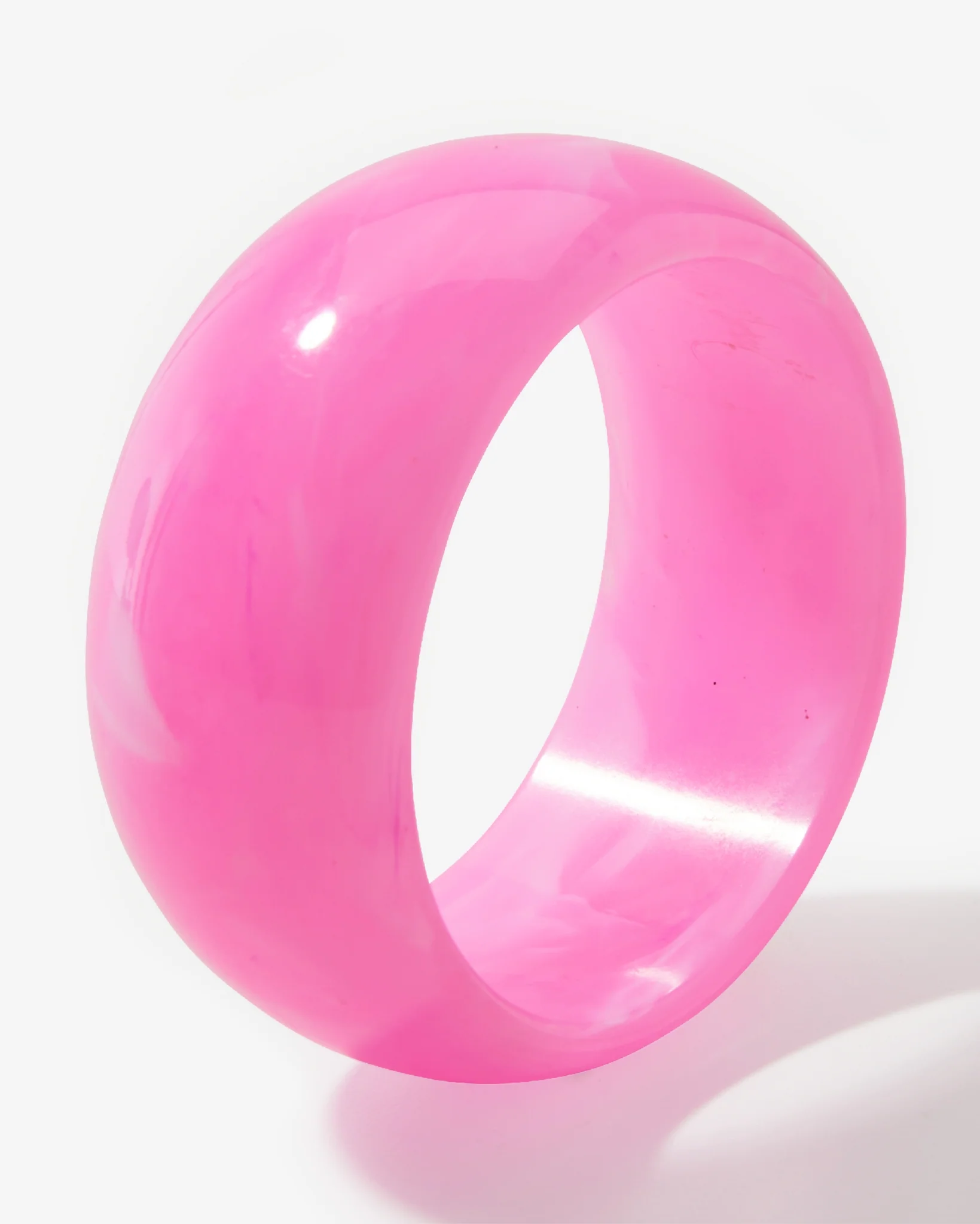 Marbled Acrylic Bangle Hot Pink - Mycitystee