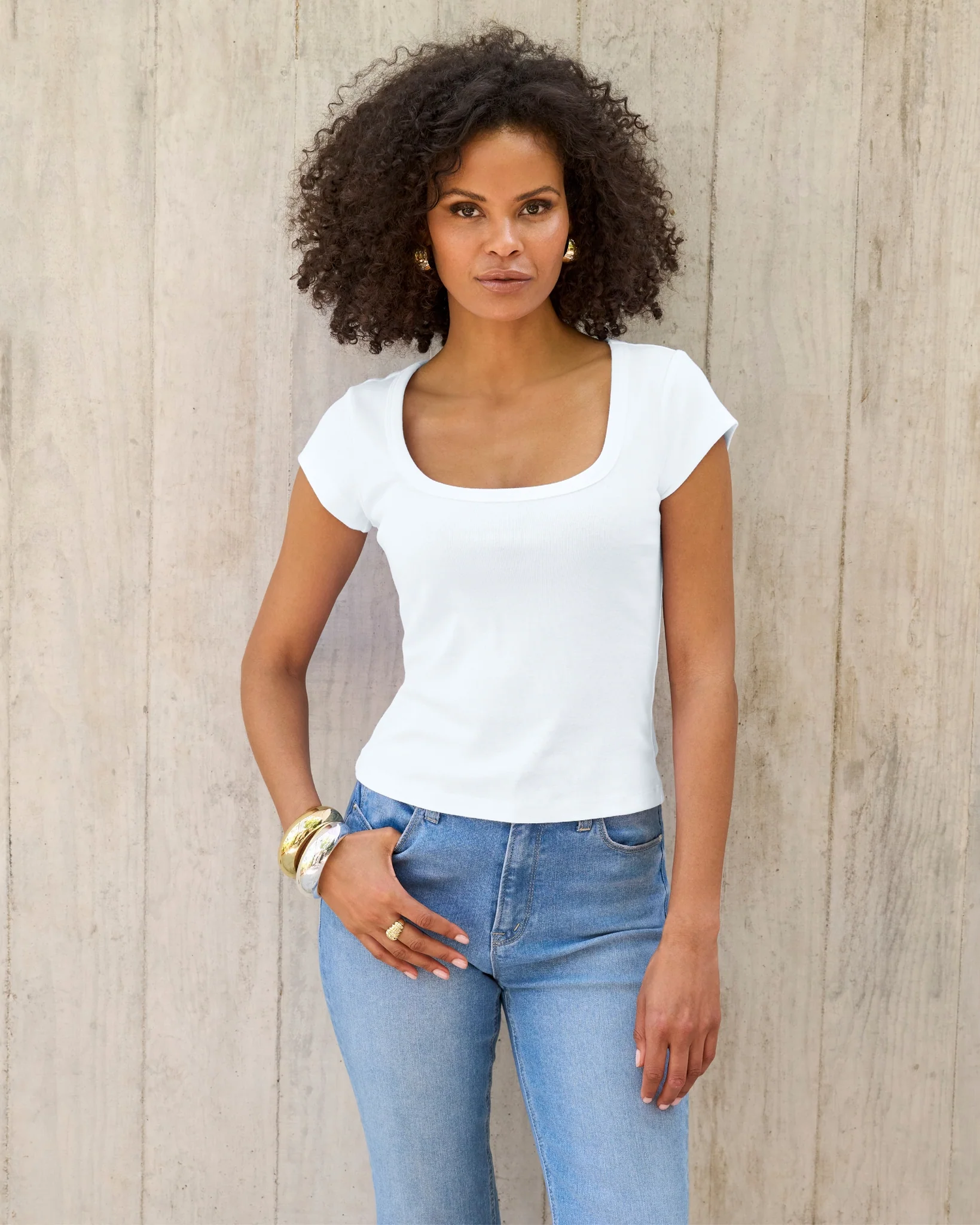 Cotton Cap Sleeve T-Shirt Pure White - Mycitystee