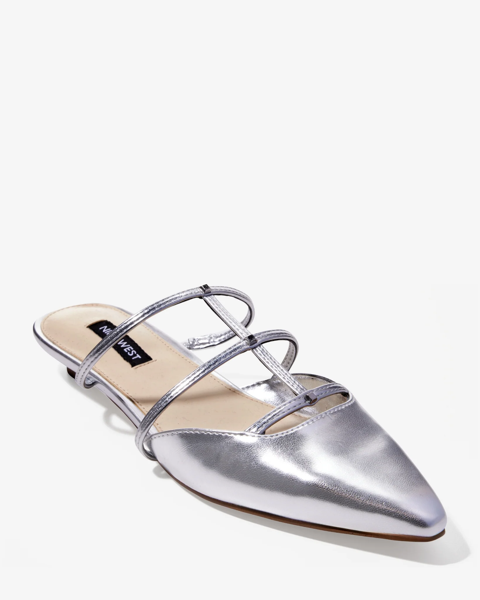 Metallic Strappy Mule Silver - Mycitystee