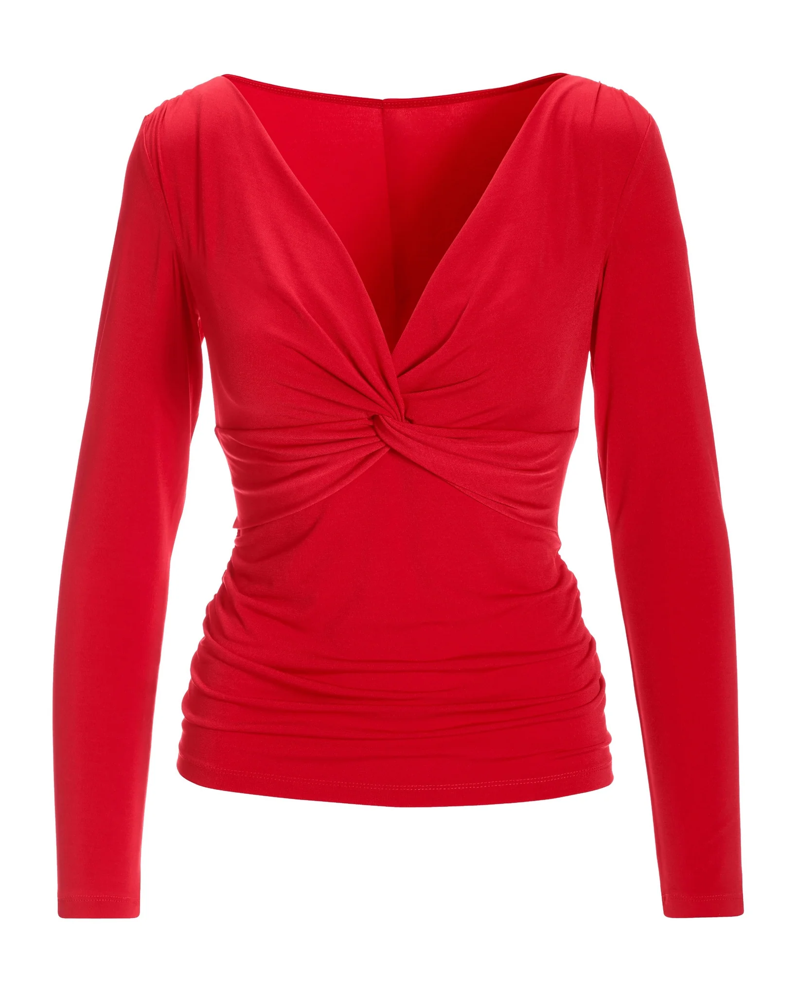 So Chic Knot Front Top Racing Red - Mycitystee