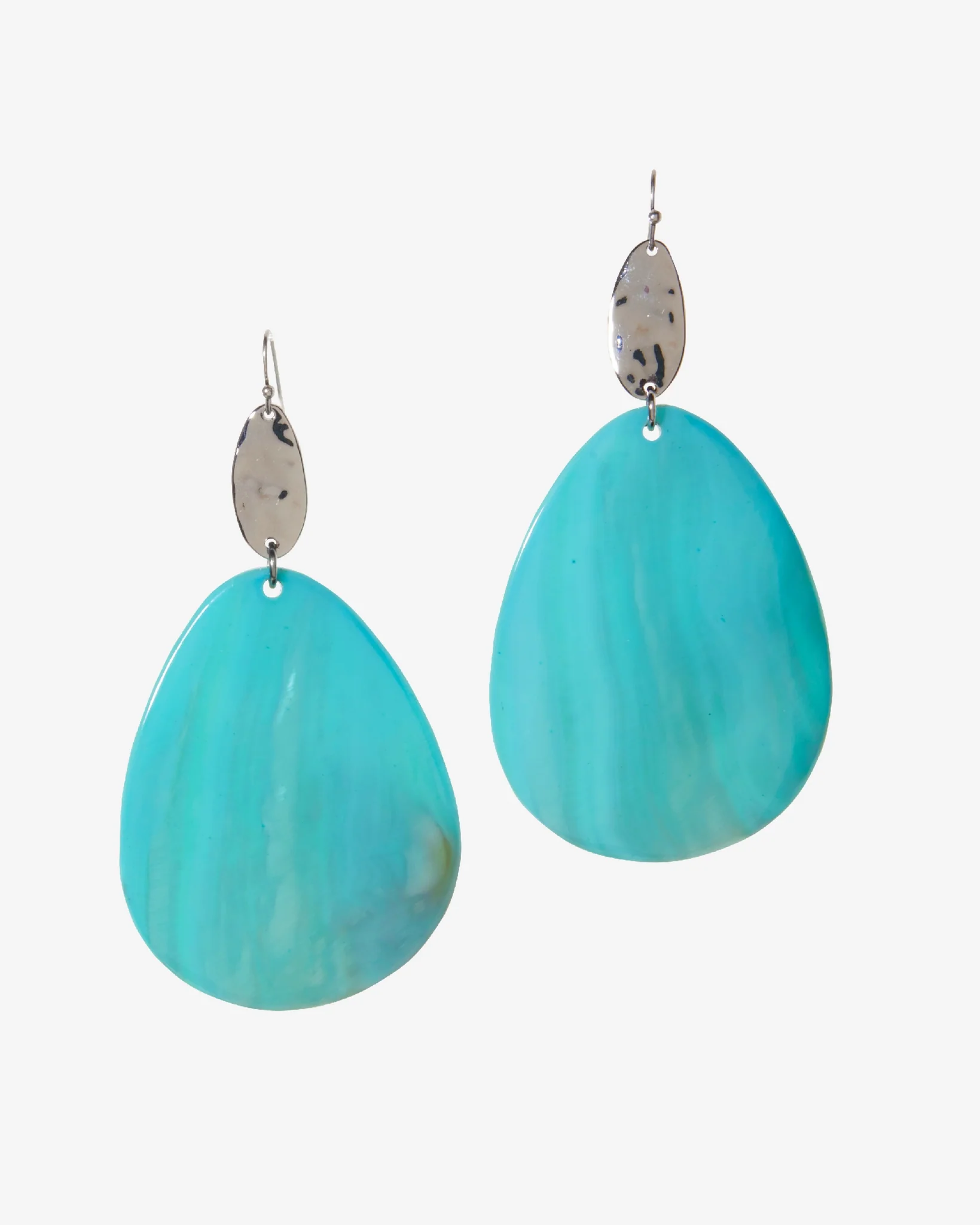 Statement Shell Teardrop Earring Turquoise - Mycitystee