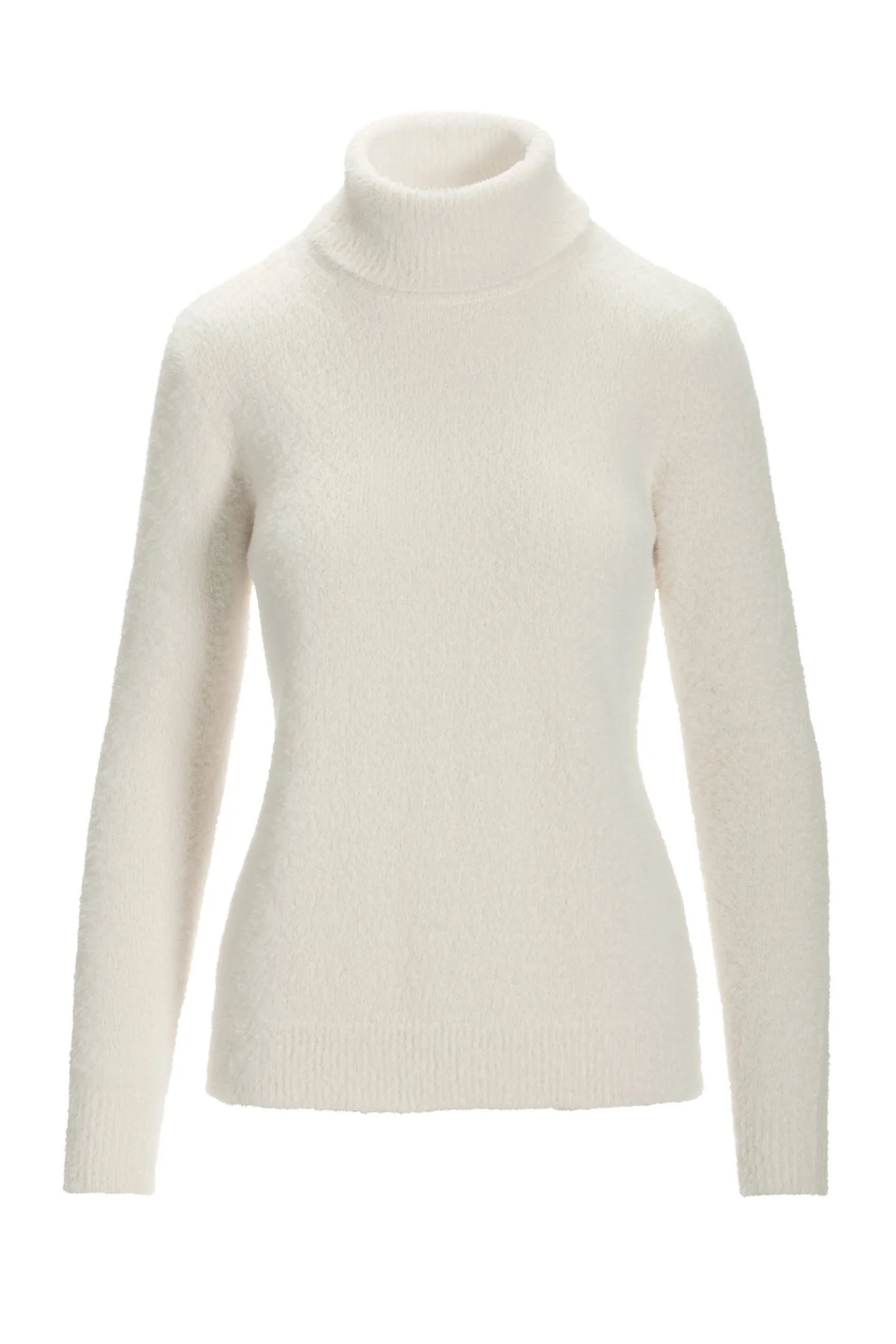 Plush Turtleneck Sweater Off White - Mycitystee