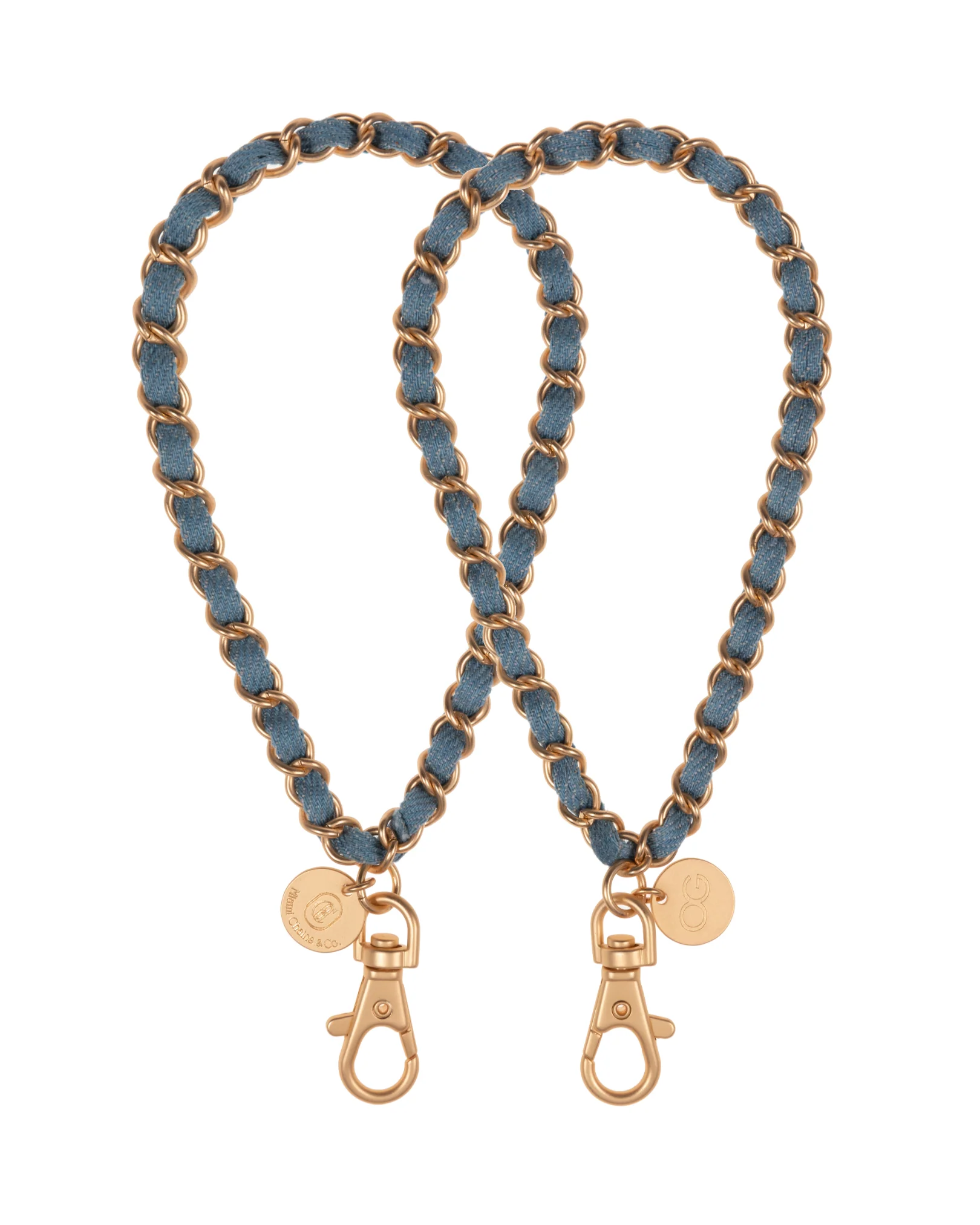 Denim Dream x Matte Gold Phone Wristlet - Mycitystee