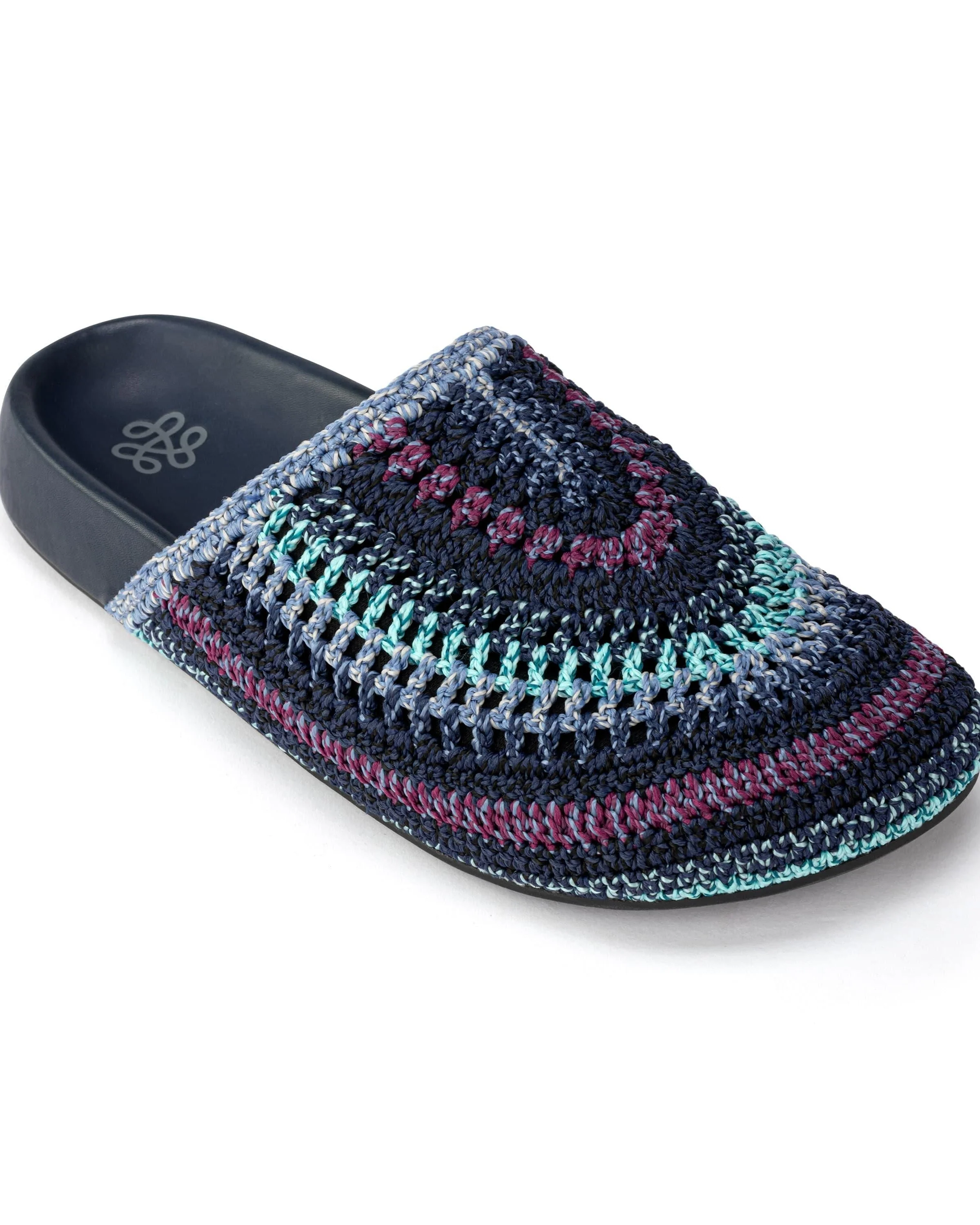 Bolinas Clog - Hand Crochet - Lapis Stripe - Mycitystee