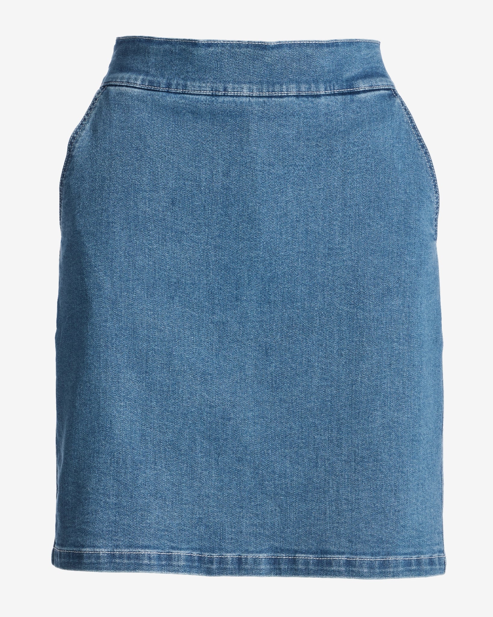 Pull on Denim Skort Light Med Wash - Mycitystee