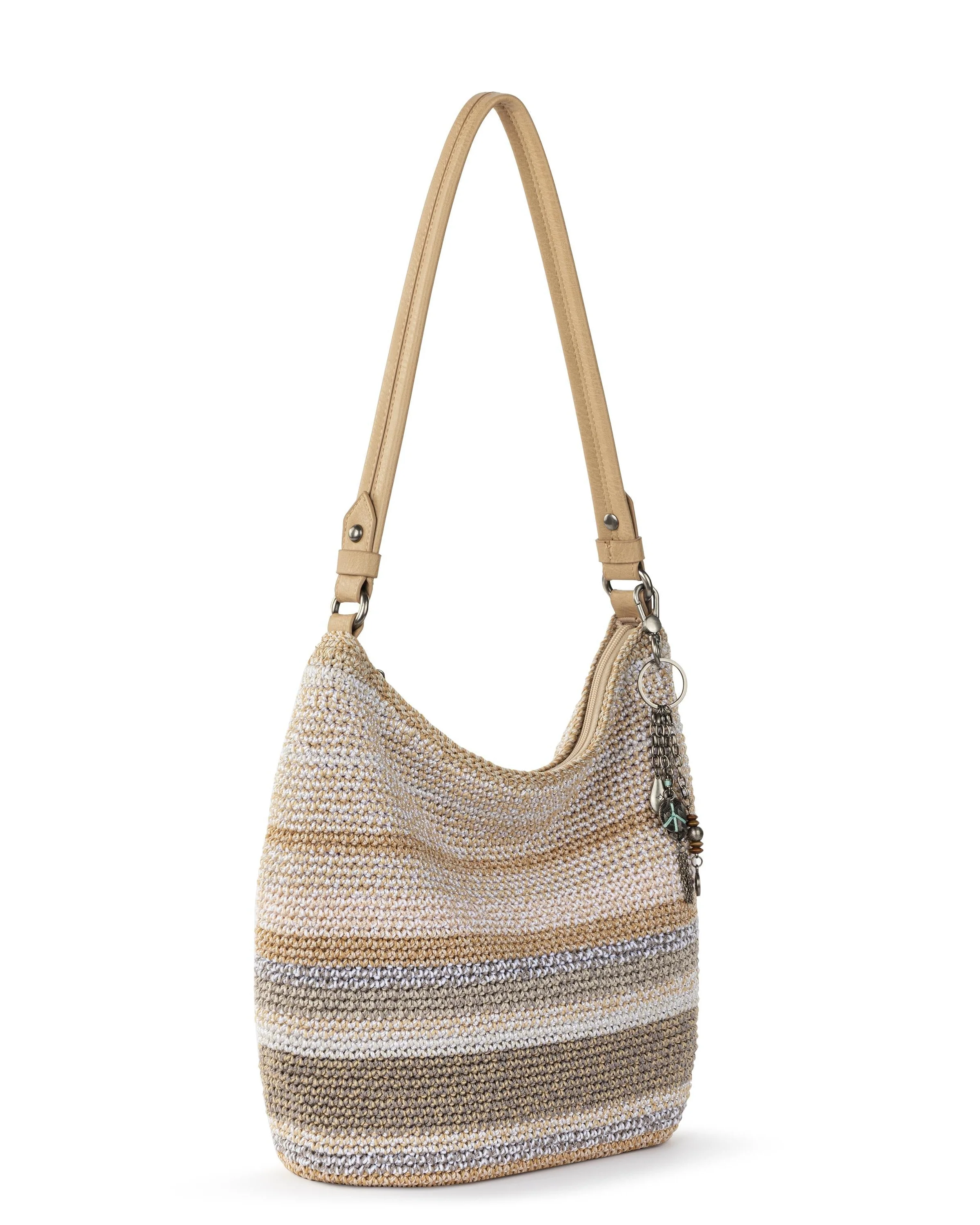 Sequoia Hobo - Hand Crochet - Sand Stripe - Mycitystee