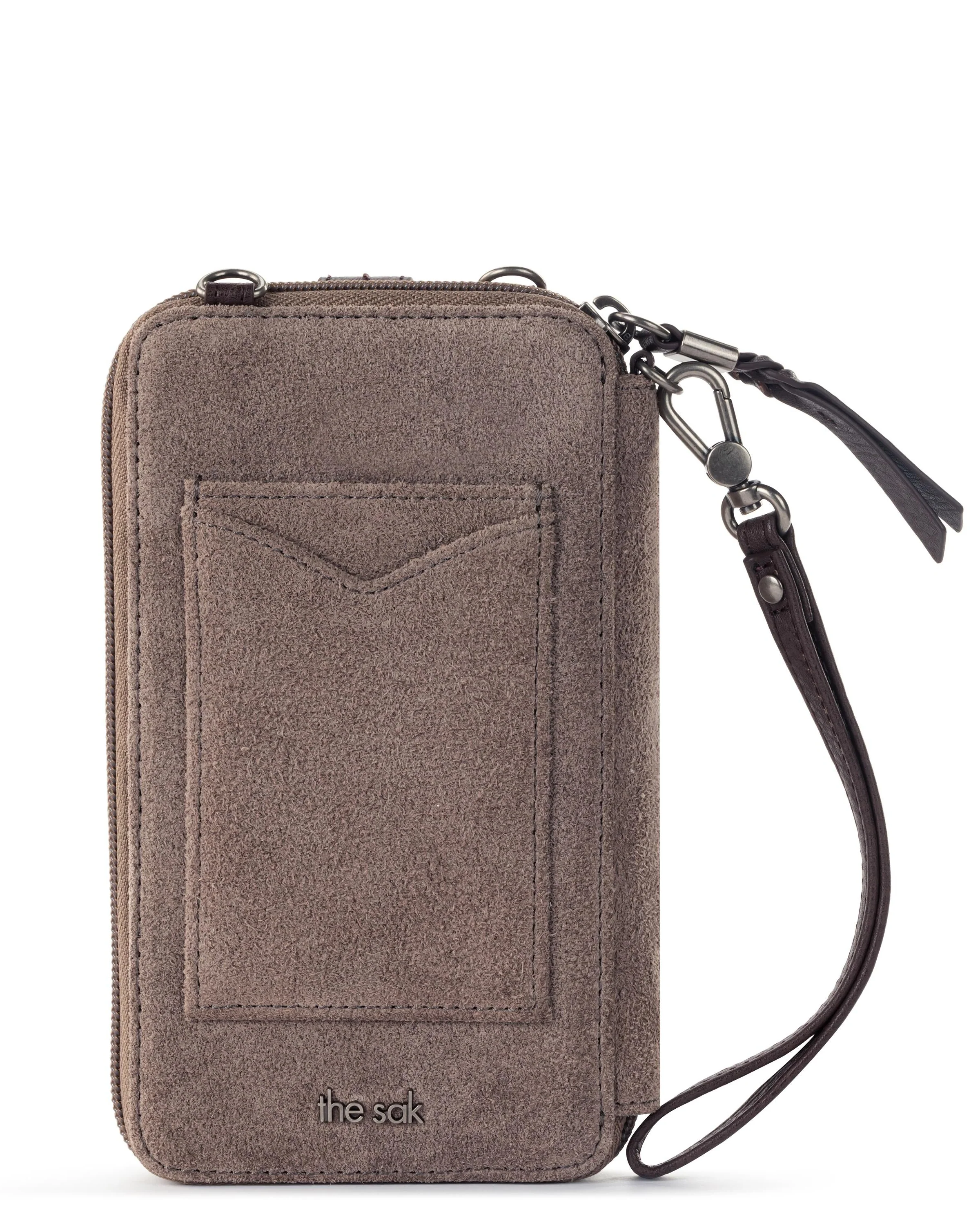 Silverlake Smartphone Wallet - Leather - Mushroom Suede - Mycitystee