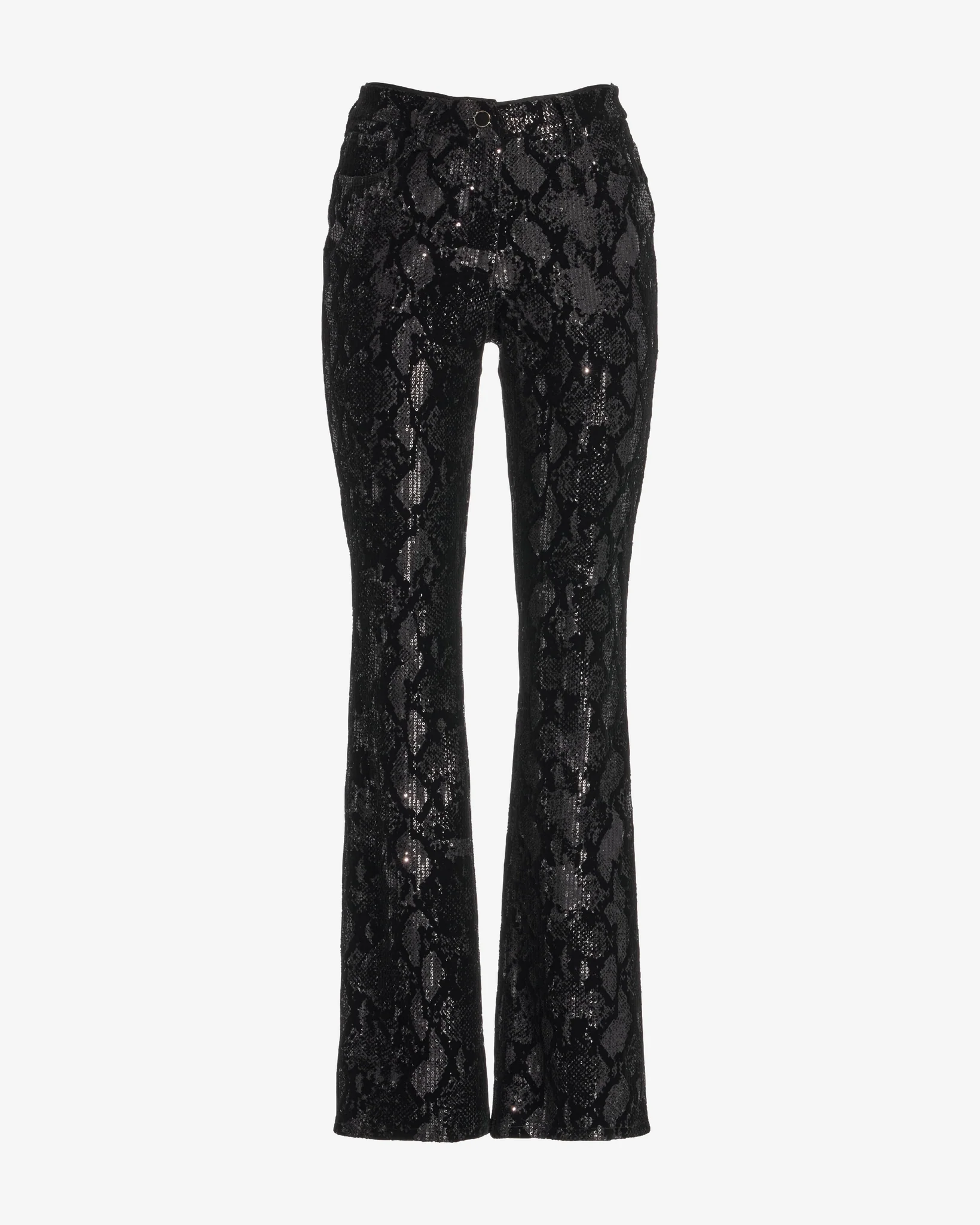 Velvet Sequin Bootcut Pant Black/Gunmetal - Mycitystee