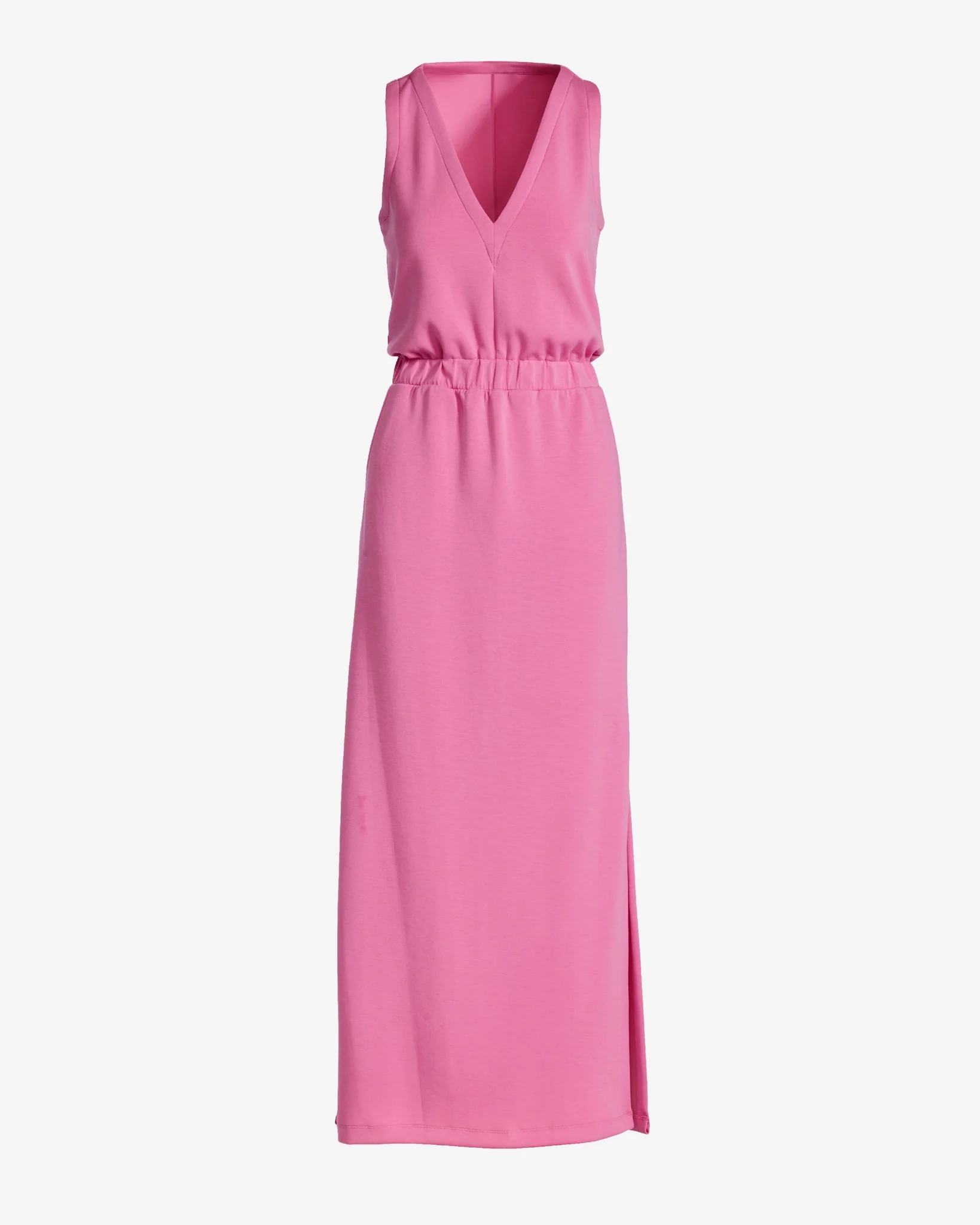 Luxe Lounge V-Neck Blouson Maxi Dress Rosebloom - Mycitystee