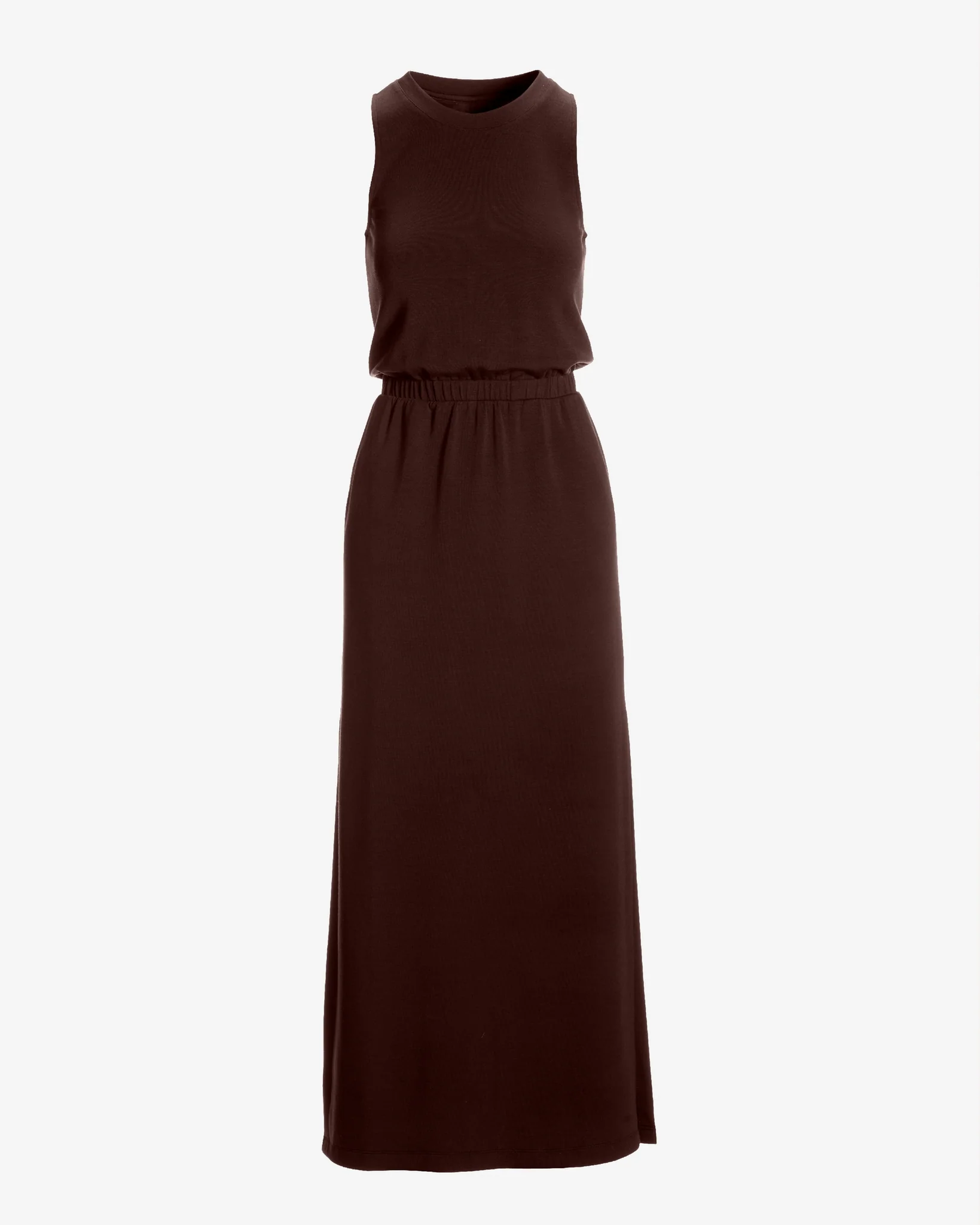 Luxe Lounge Blouson Maxi Dress Safari Brown - Mycitystee
