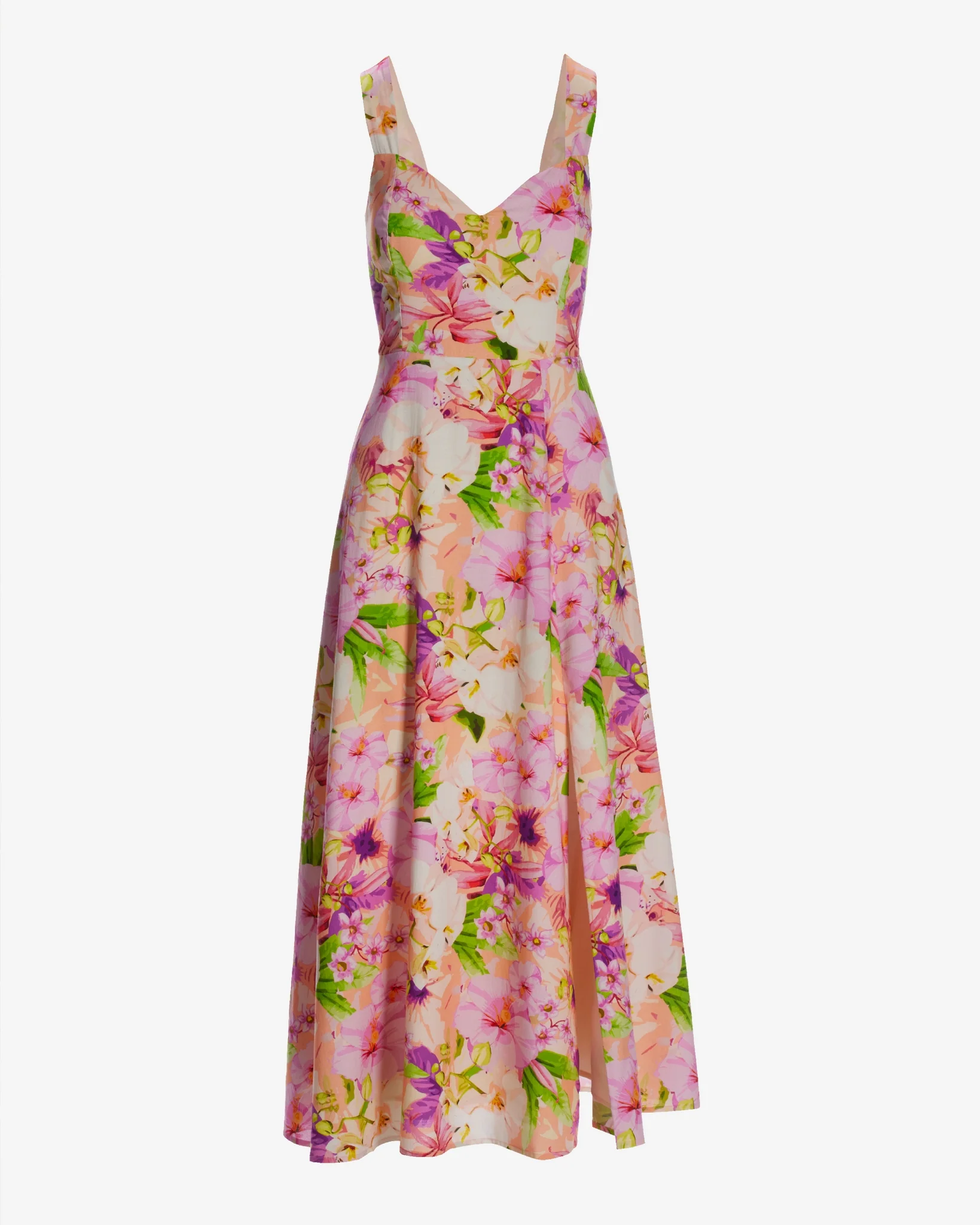 Cabo Fleurs Print ankle length Dress Pink - Mycitystee