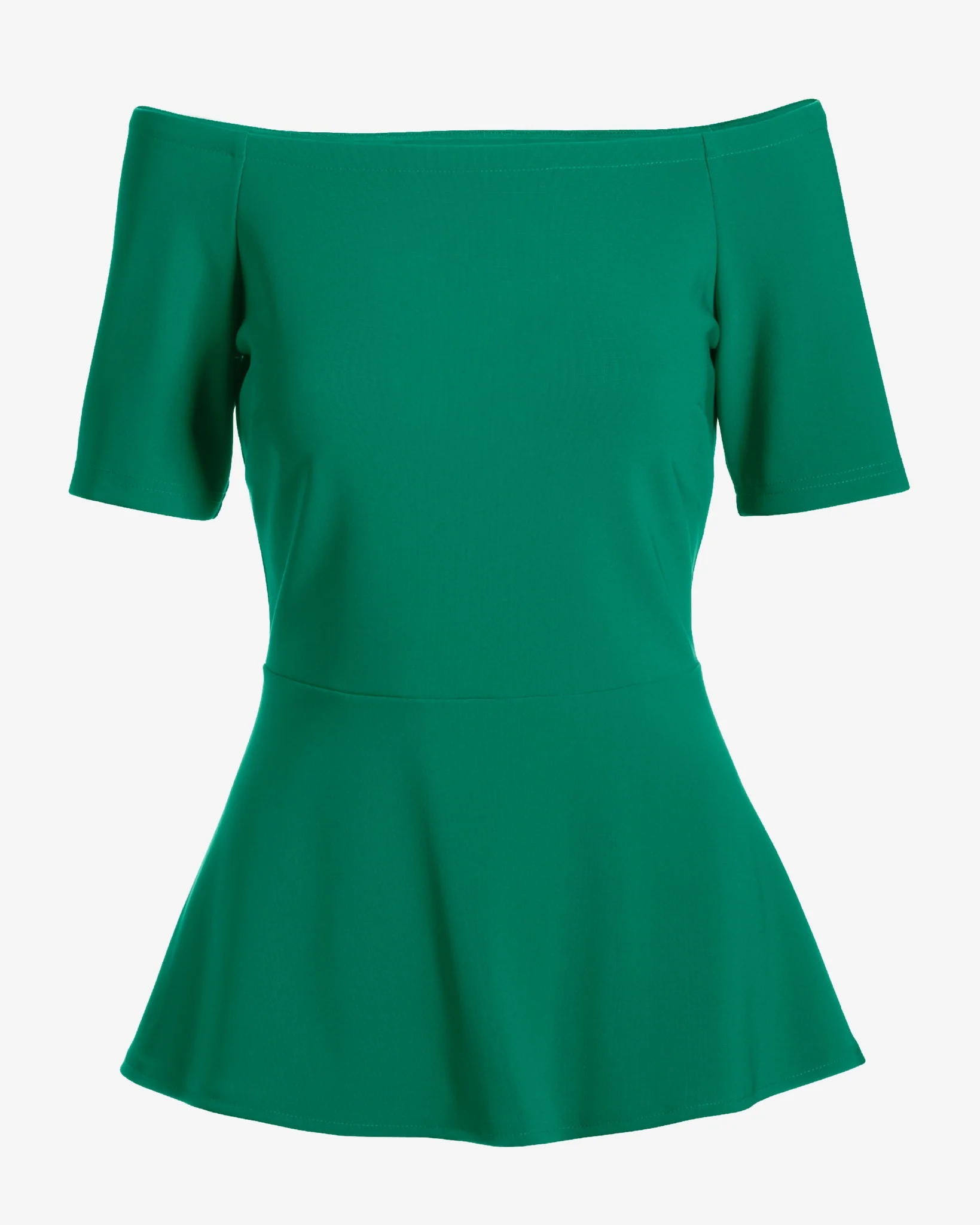 Beyond Travel Off The Shoulder Peplum Top Shamrock - Mycitystee