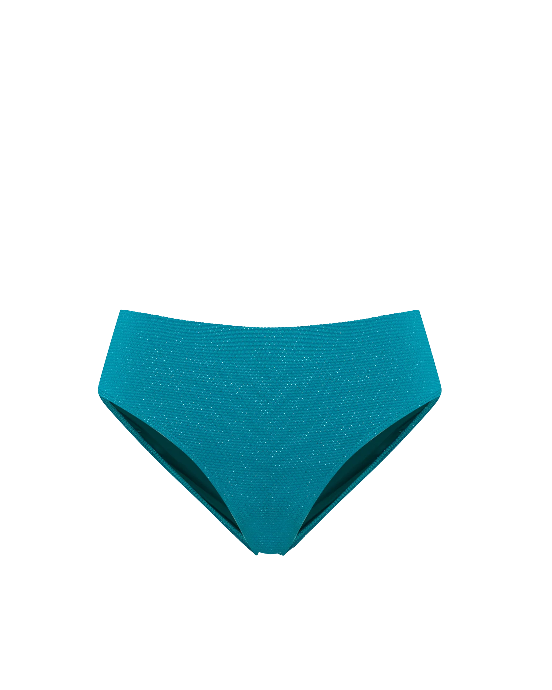 Classic Midrise Bottom In Jungle Green Metallic Pique - Mycitystee