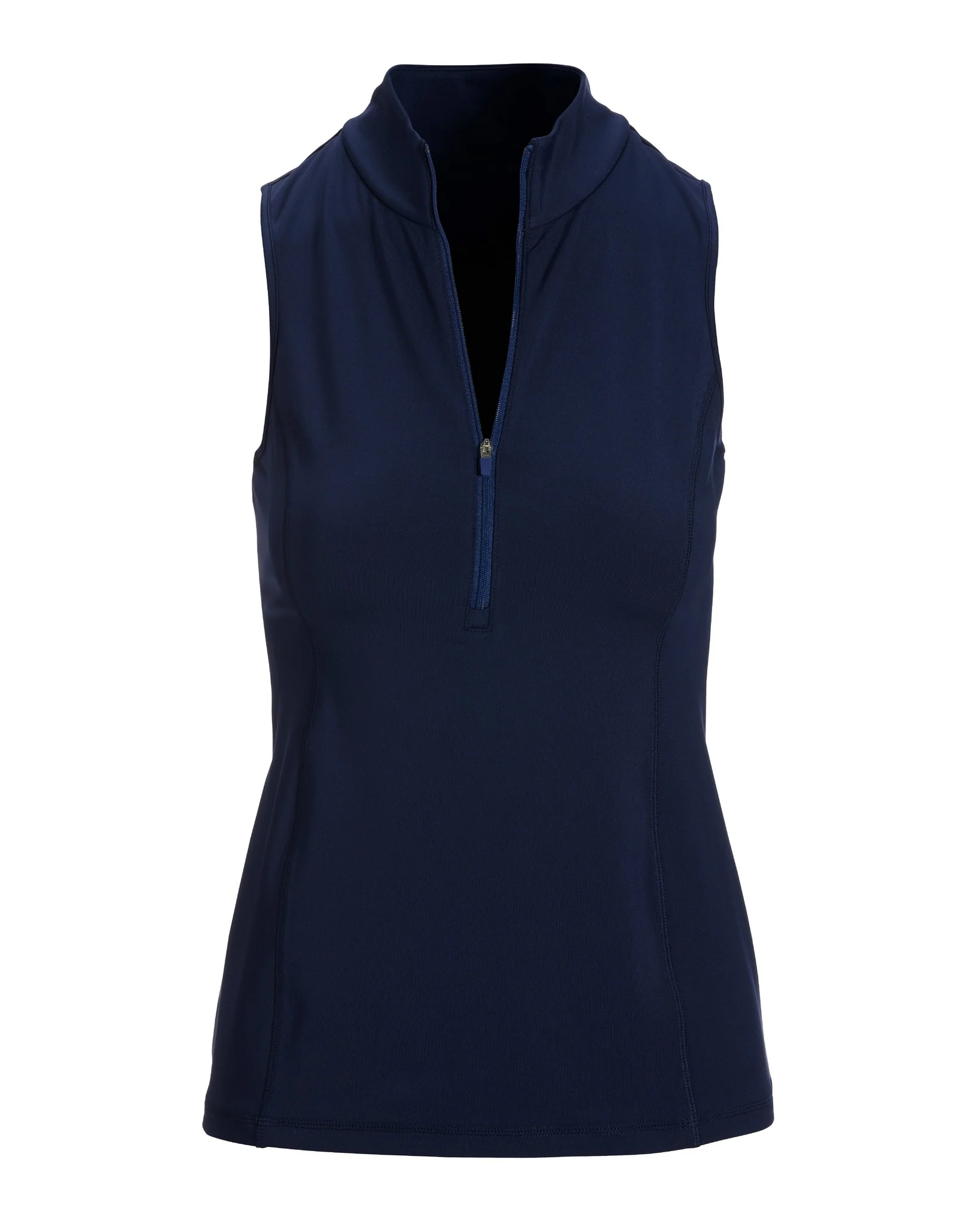 B-Active Sleeveless Zip Top Navy - Mycitystee