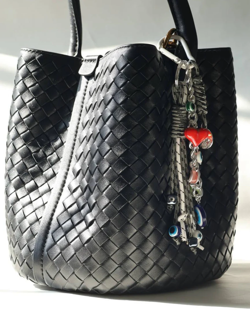 Charcoal Chic Bag Charm - Mycitystee