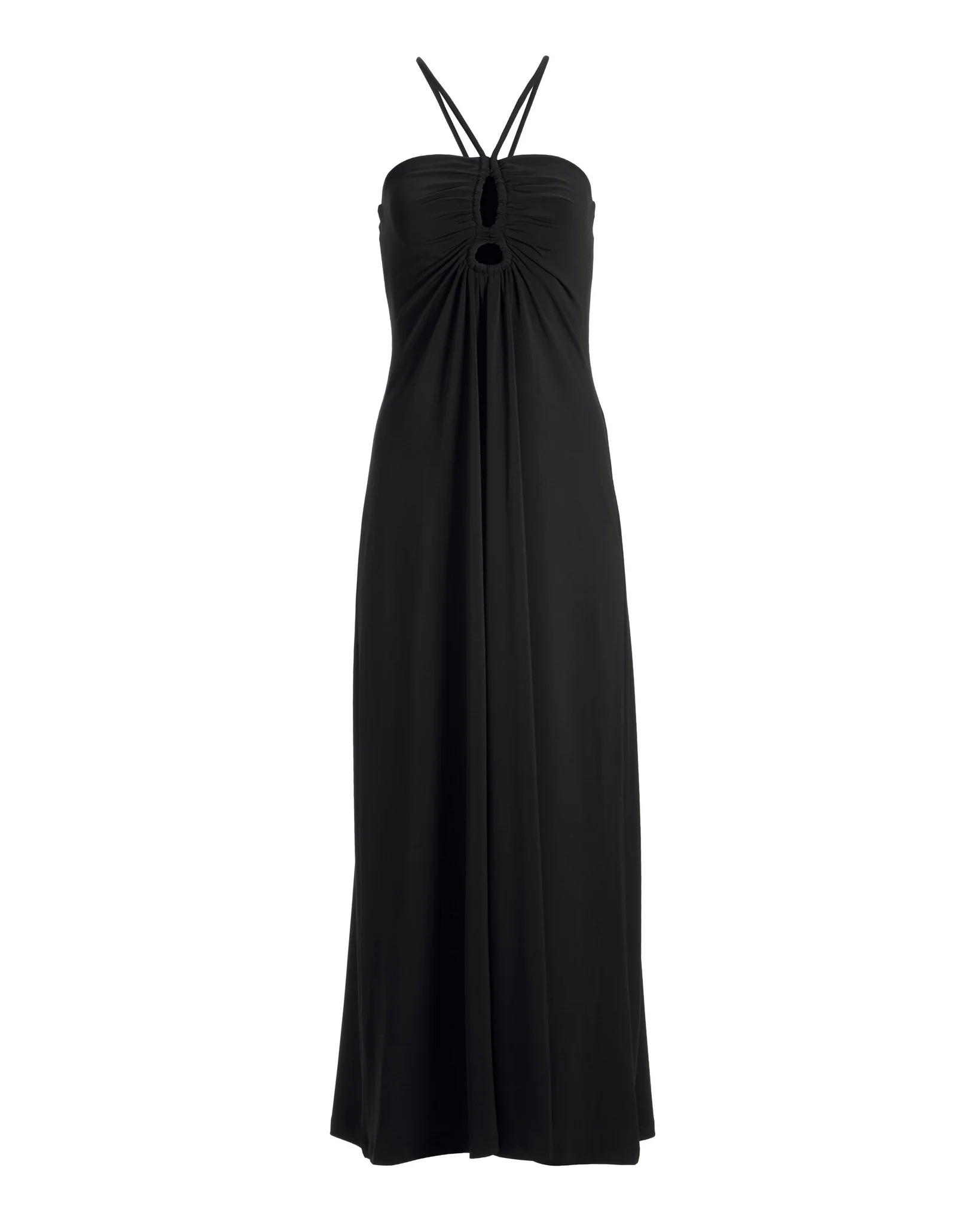 Keyhole Halter Maxi Dress Black - Mycitystee