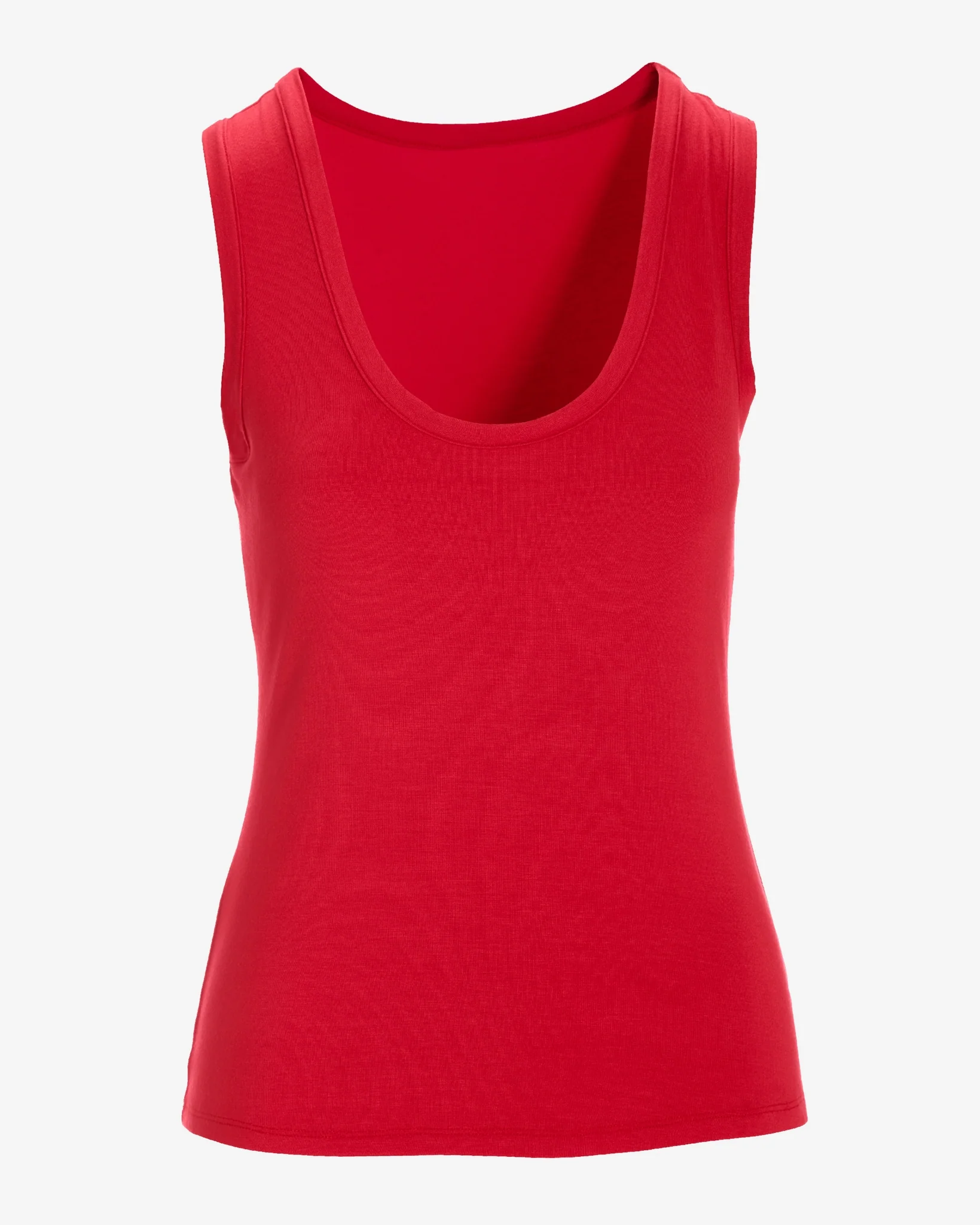 So Effortless Scoop-Neck Tank Top Racing Red - Mycitystee