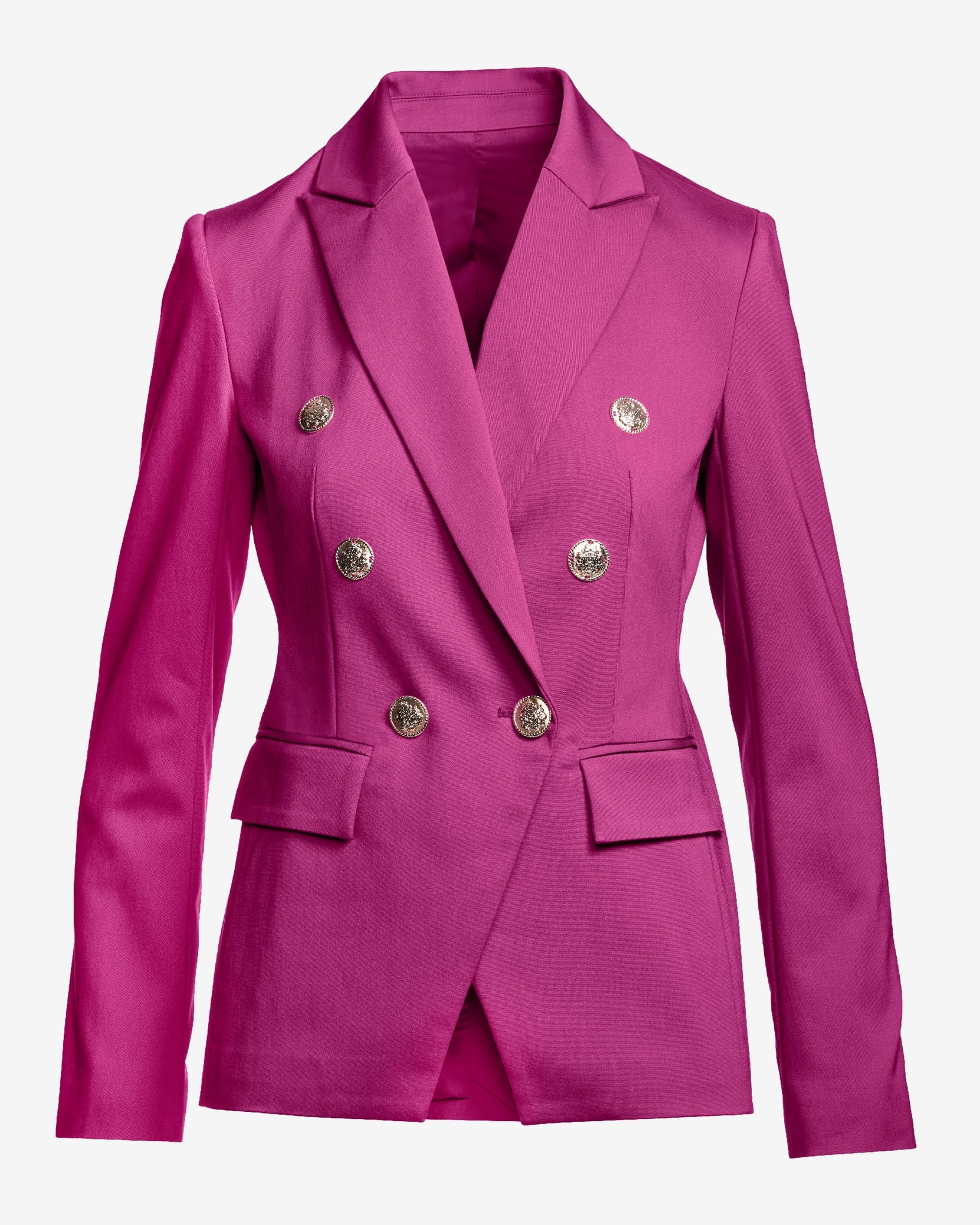 Modern Double-Breasted Blazer Festival Fuchsia - Mycitystee